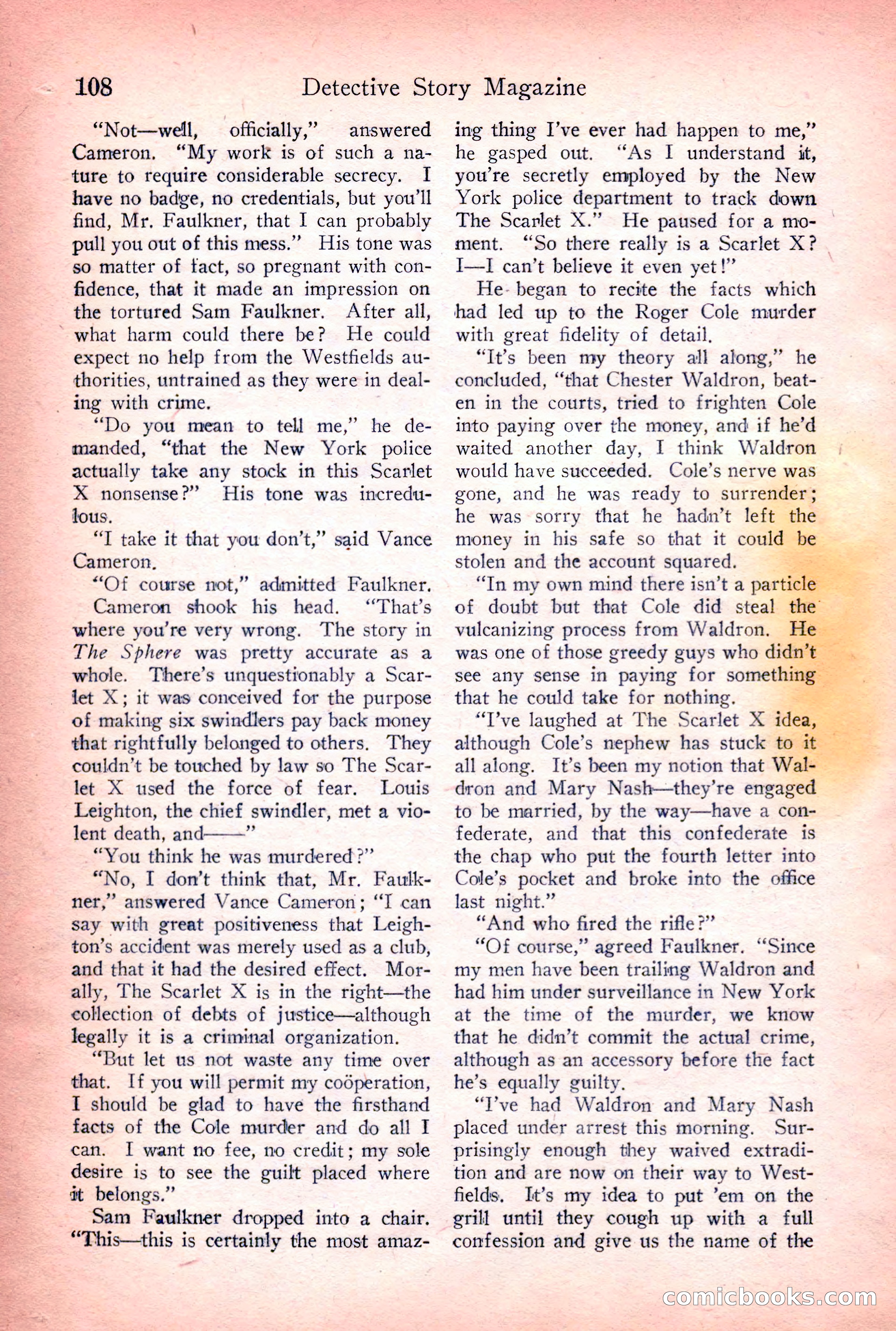 Detective Story Magazine, June 23, 1923 — page 110 of 148