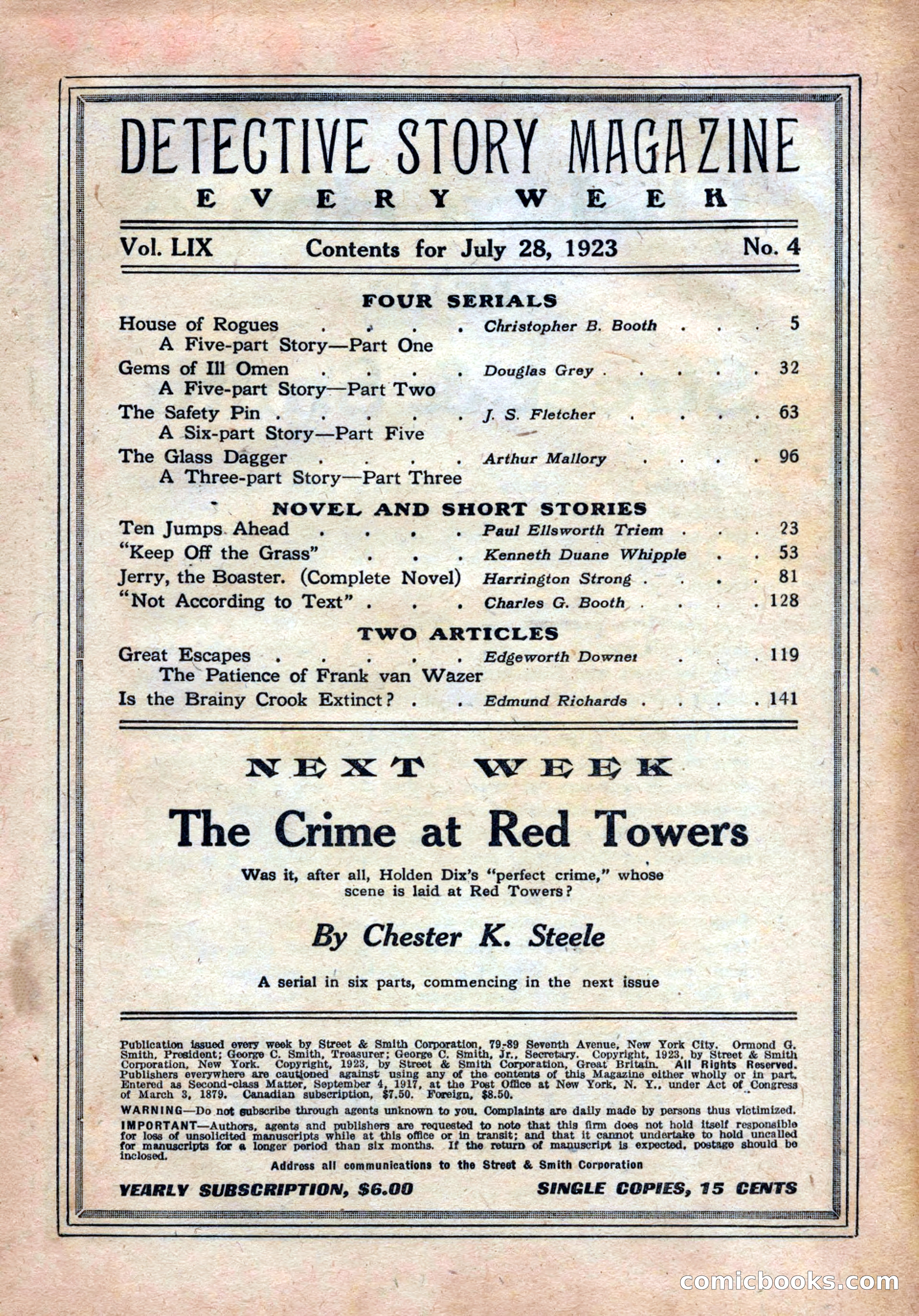 Detective Story Magazine, July 28, 1923 — page 3 of 148