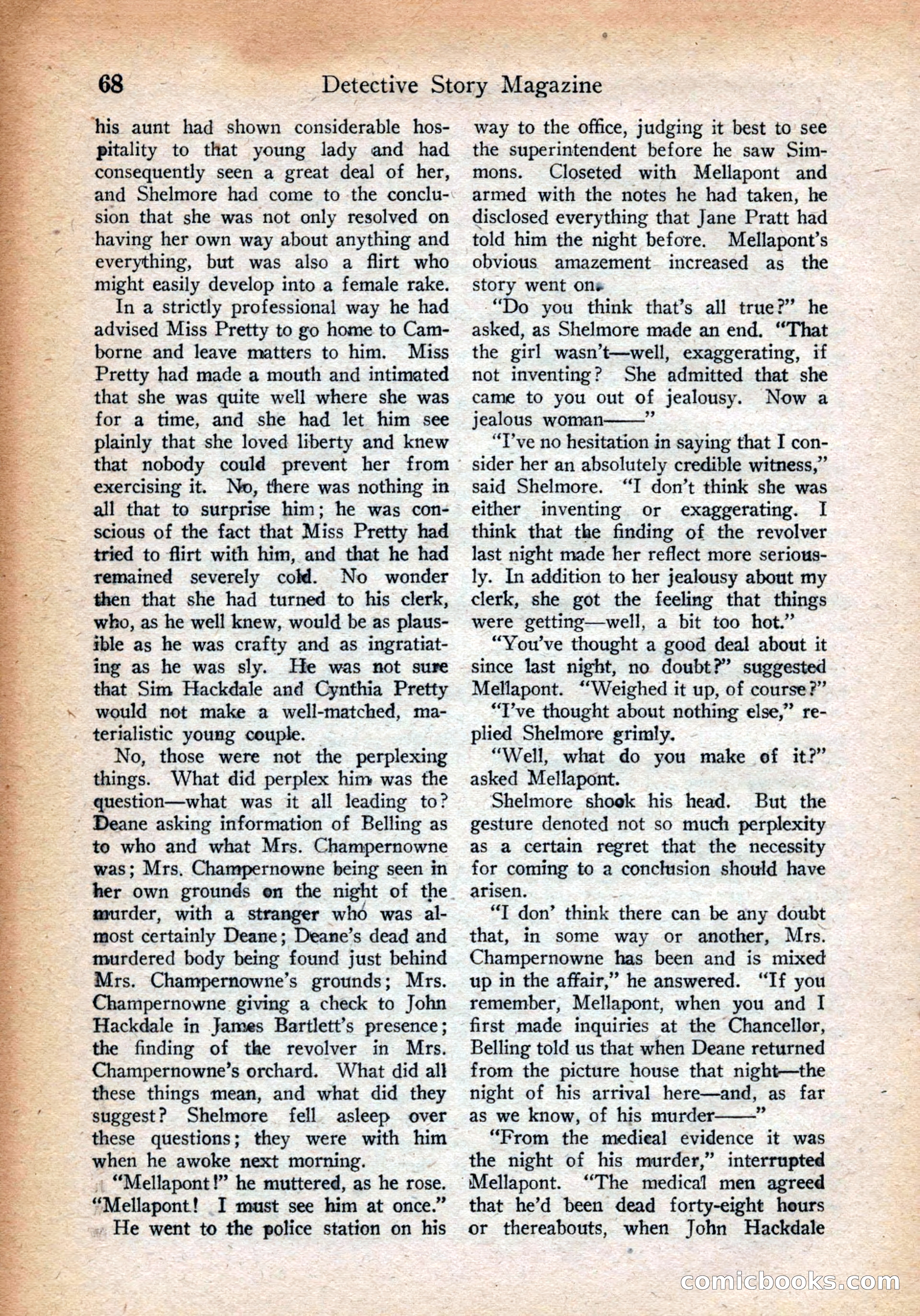 Detective Story Magazine, July 28, 1923 — page 70 of 148