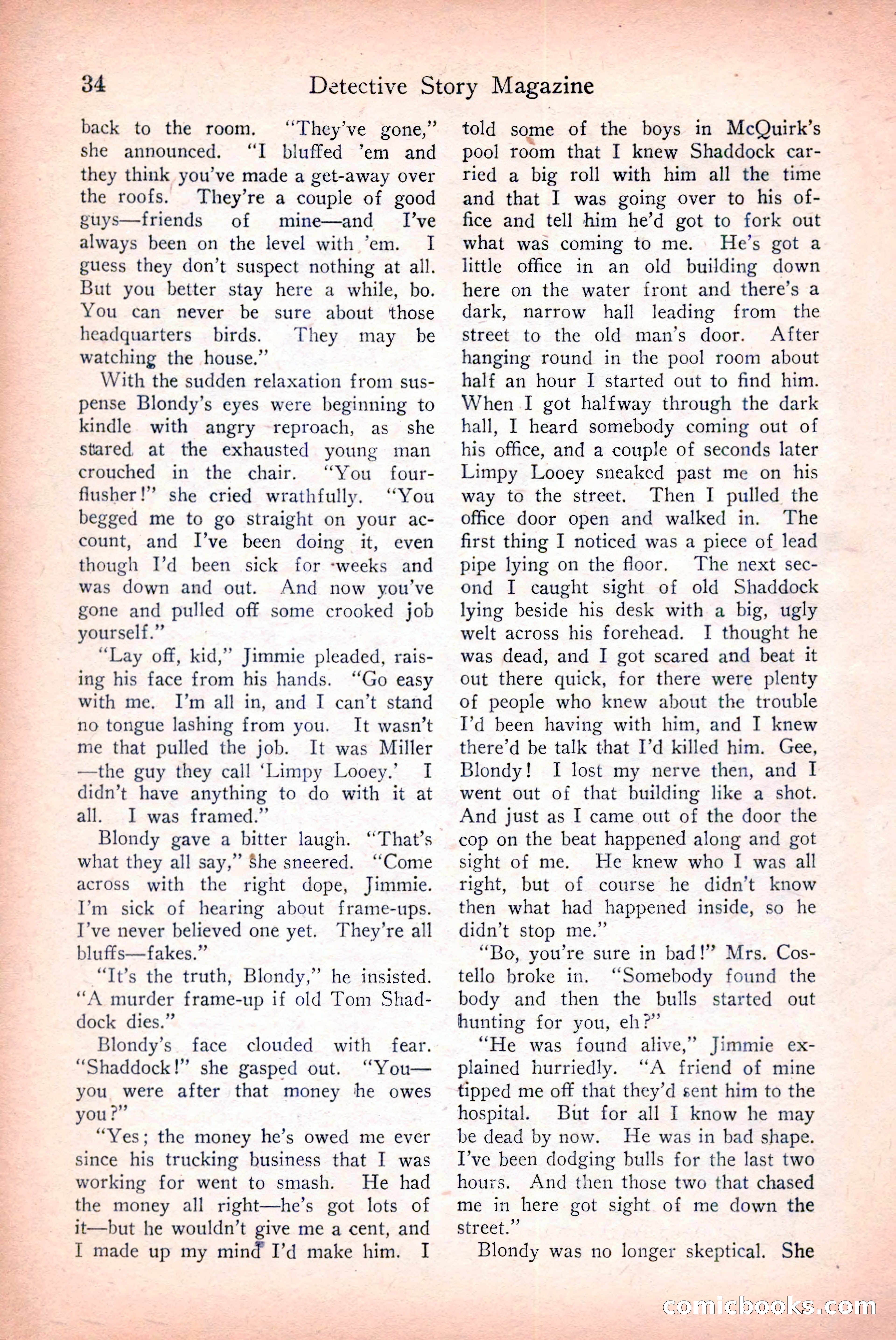 Detective Story Magazine — page 36 of 148