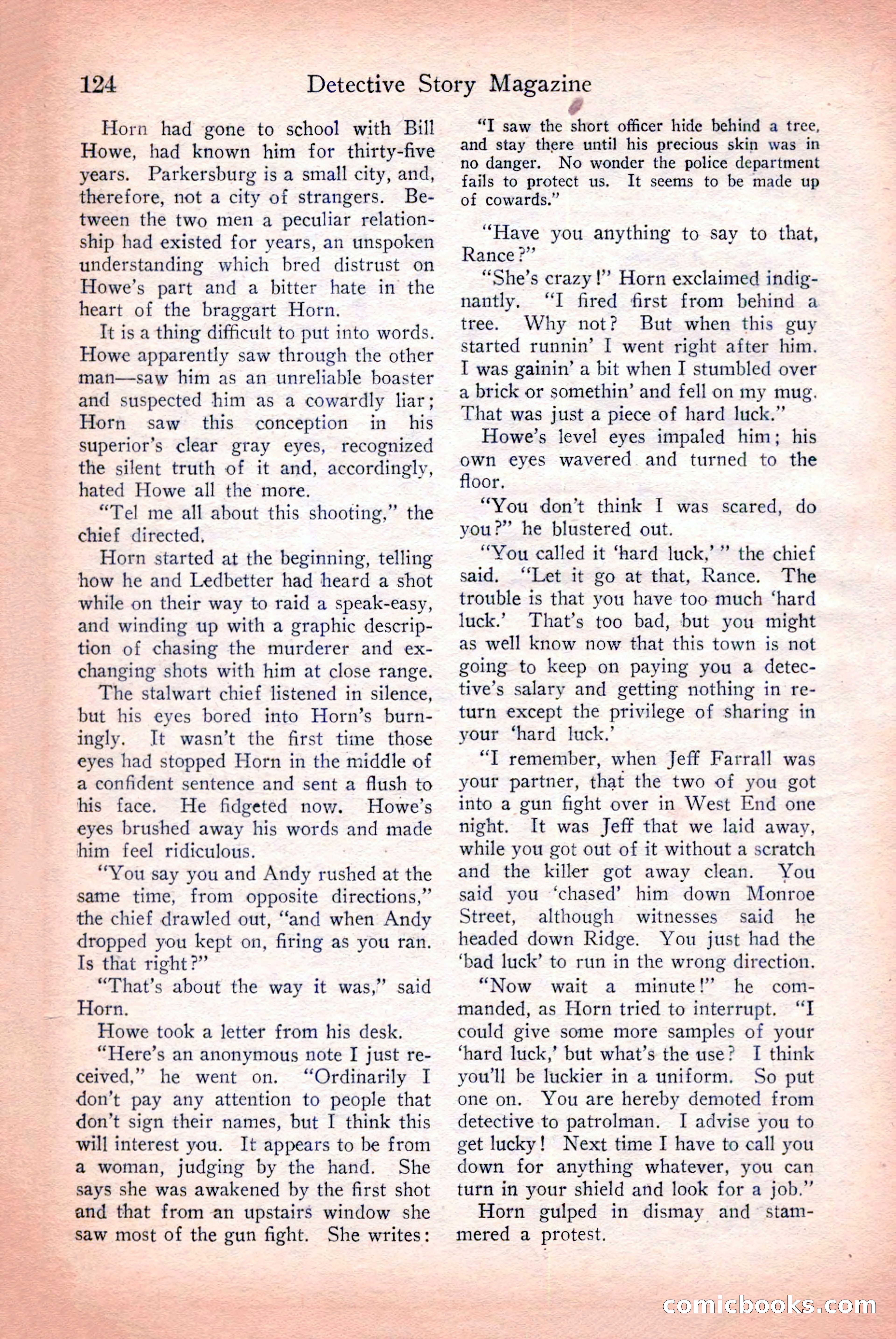 Detective Story Magazine — page 126 of 148