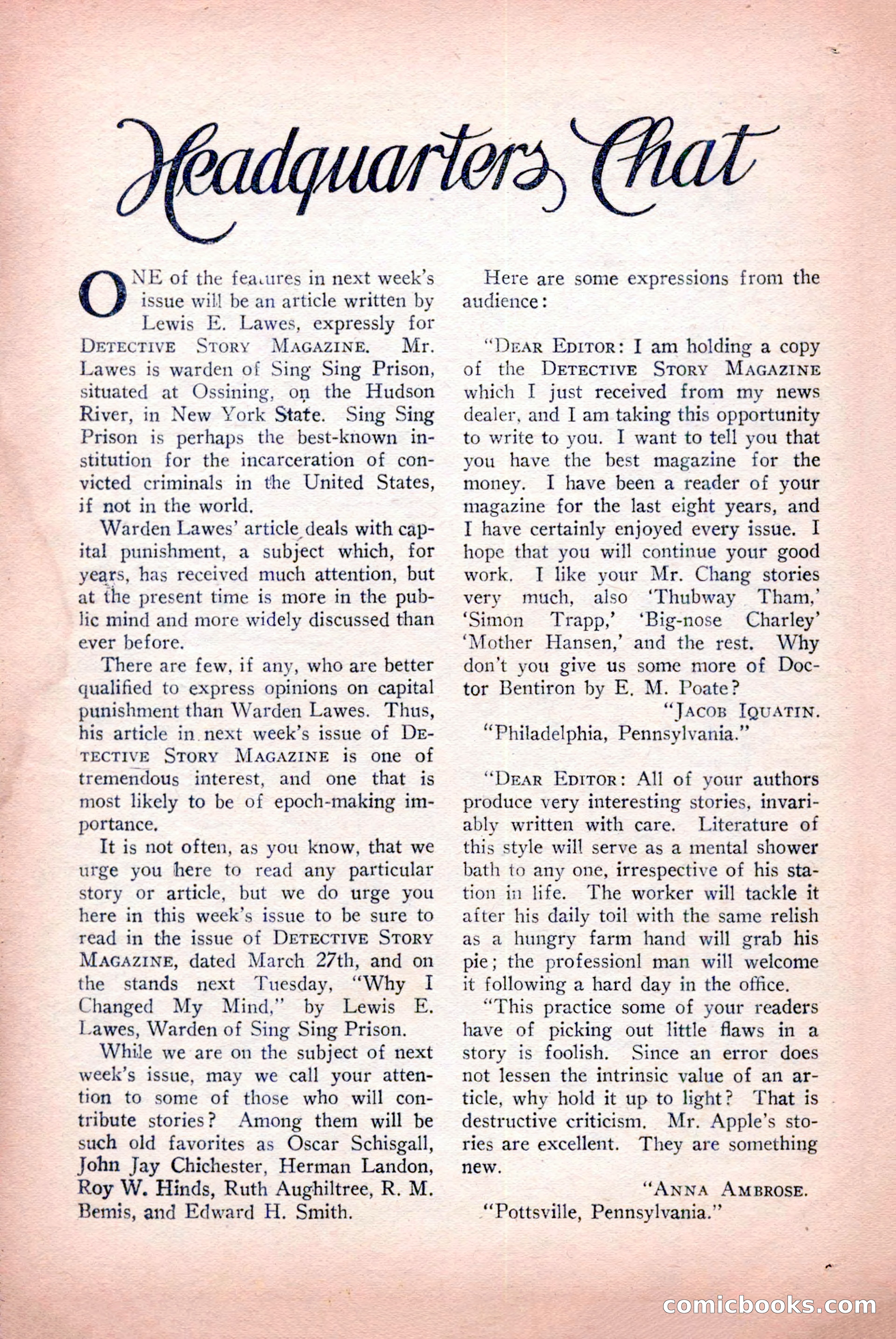 Detective Story Magazine — page 143 of 148