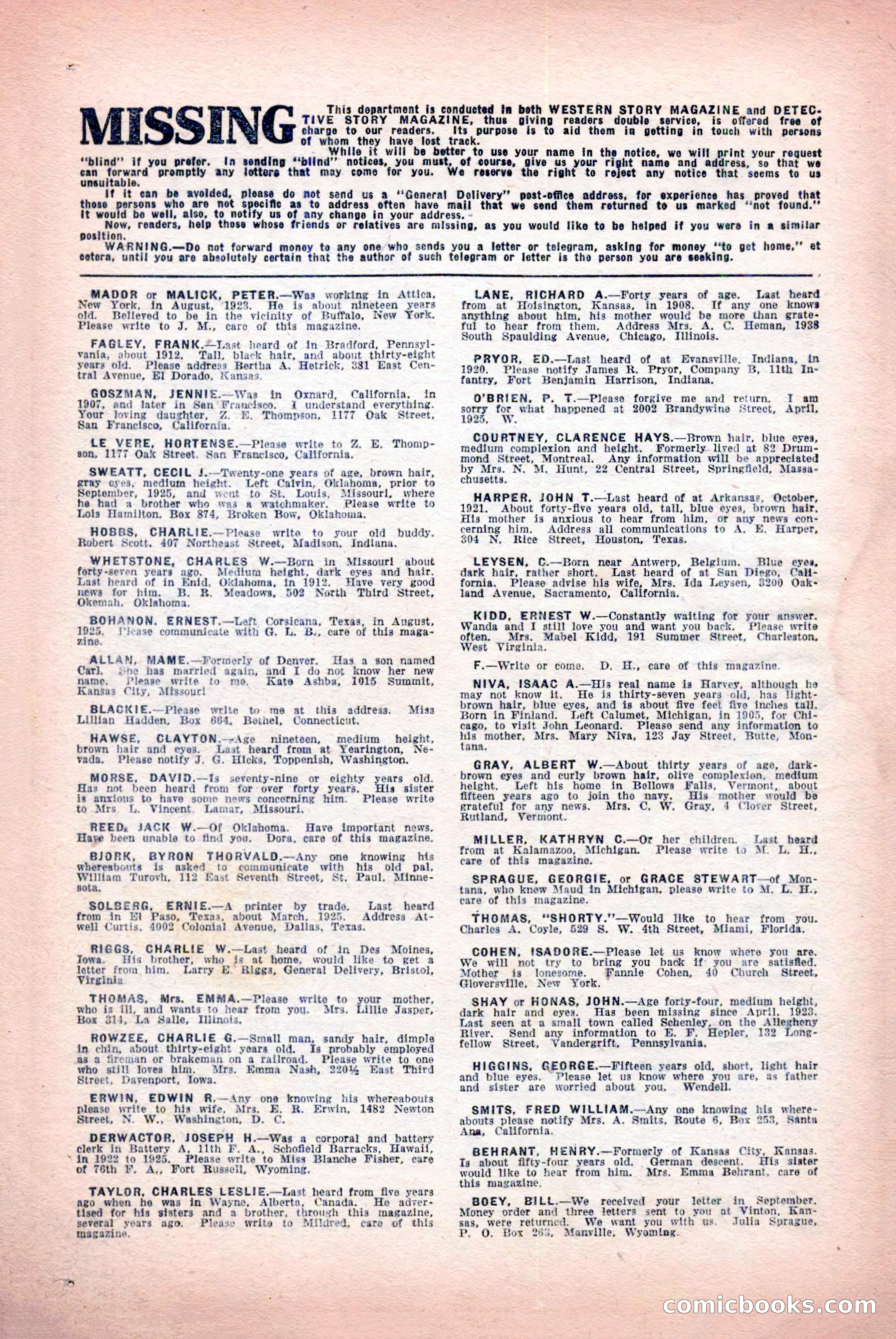 Detective Story Magazine — page 144 of 148