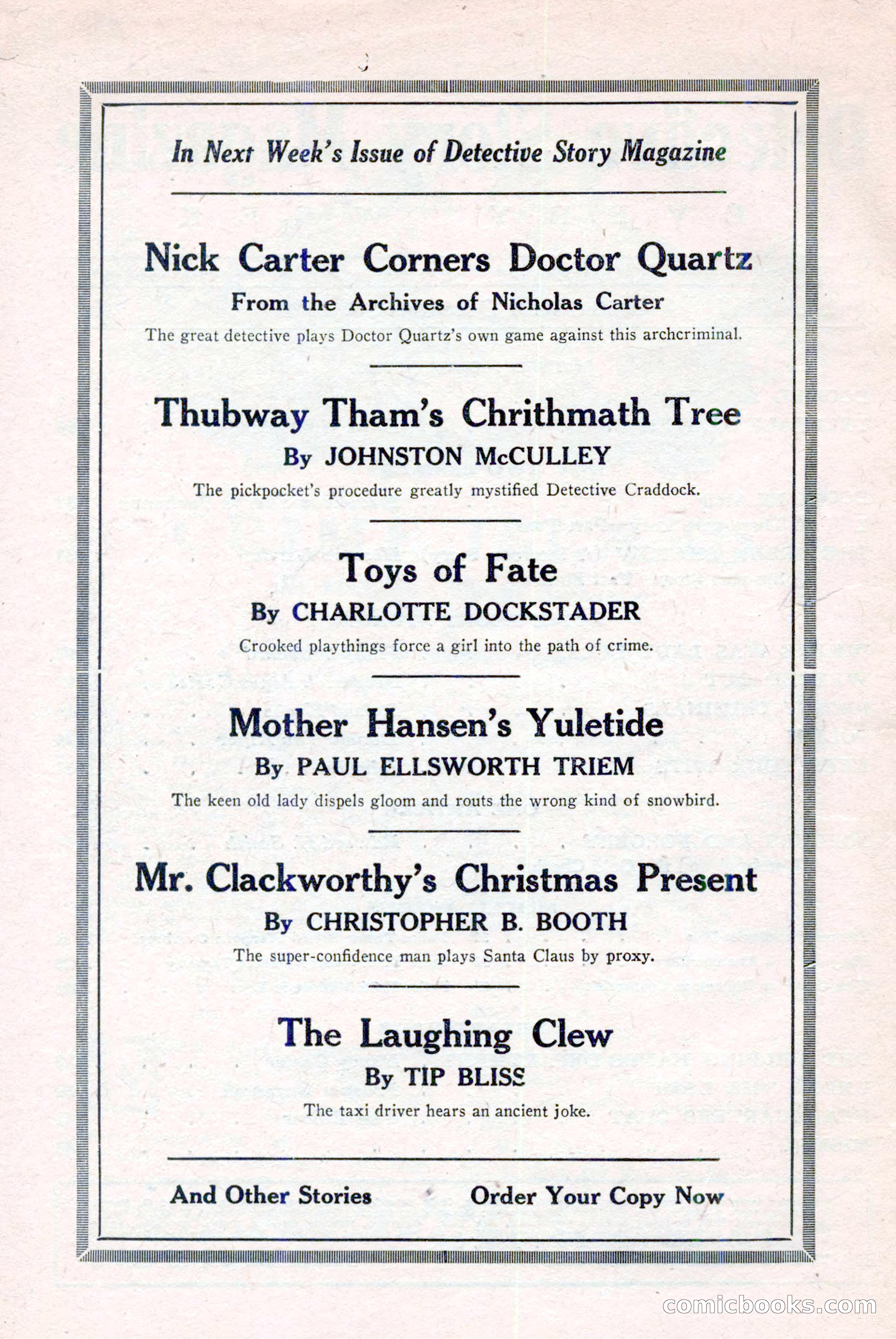 Detective Story Magazine, December 18, 1926 — page 4 of 148