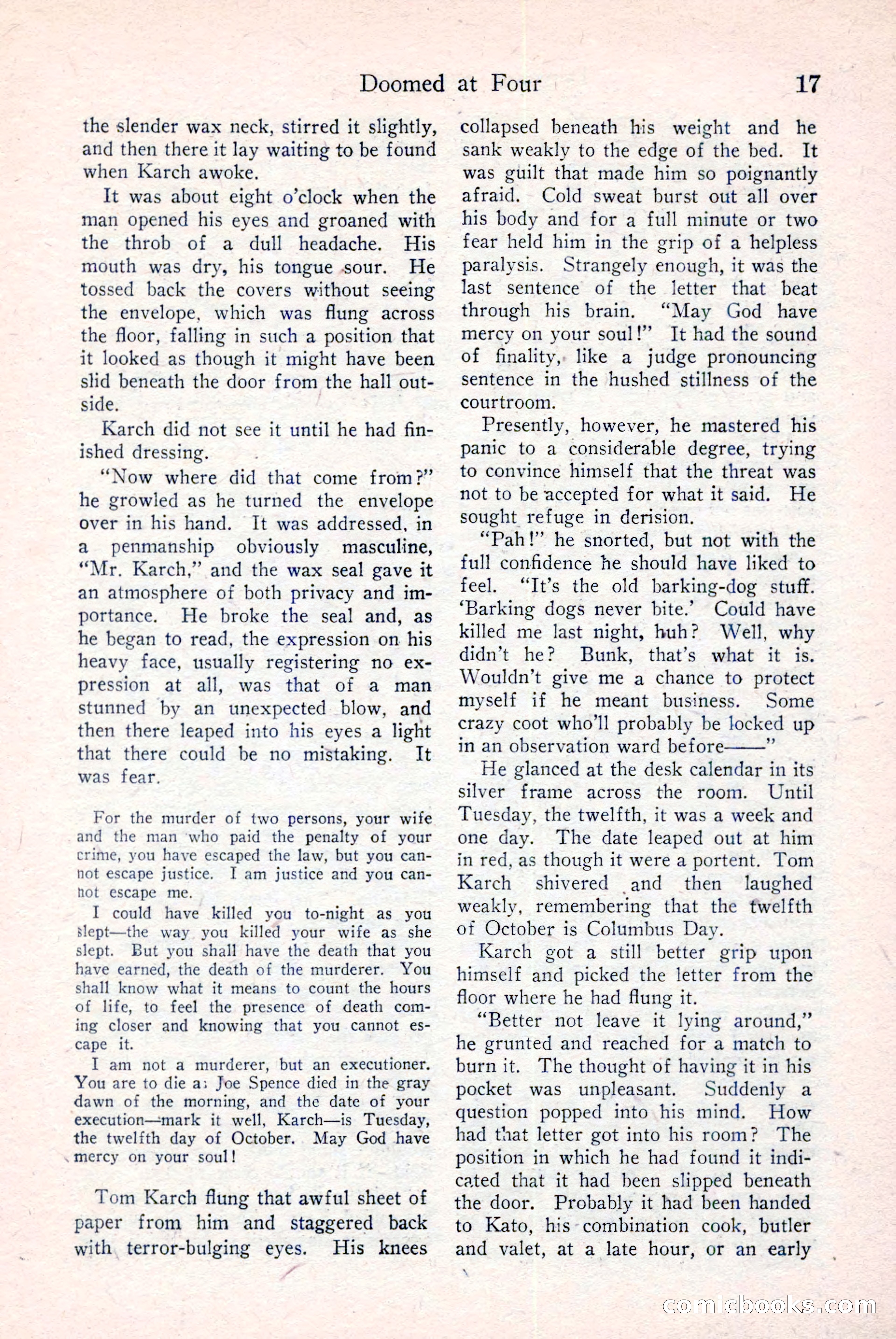 Detective Story Magazine, December 18, 1926 — page 19 of 148