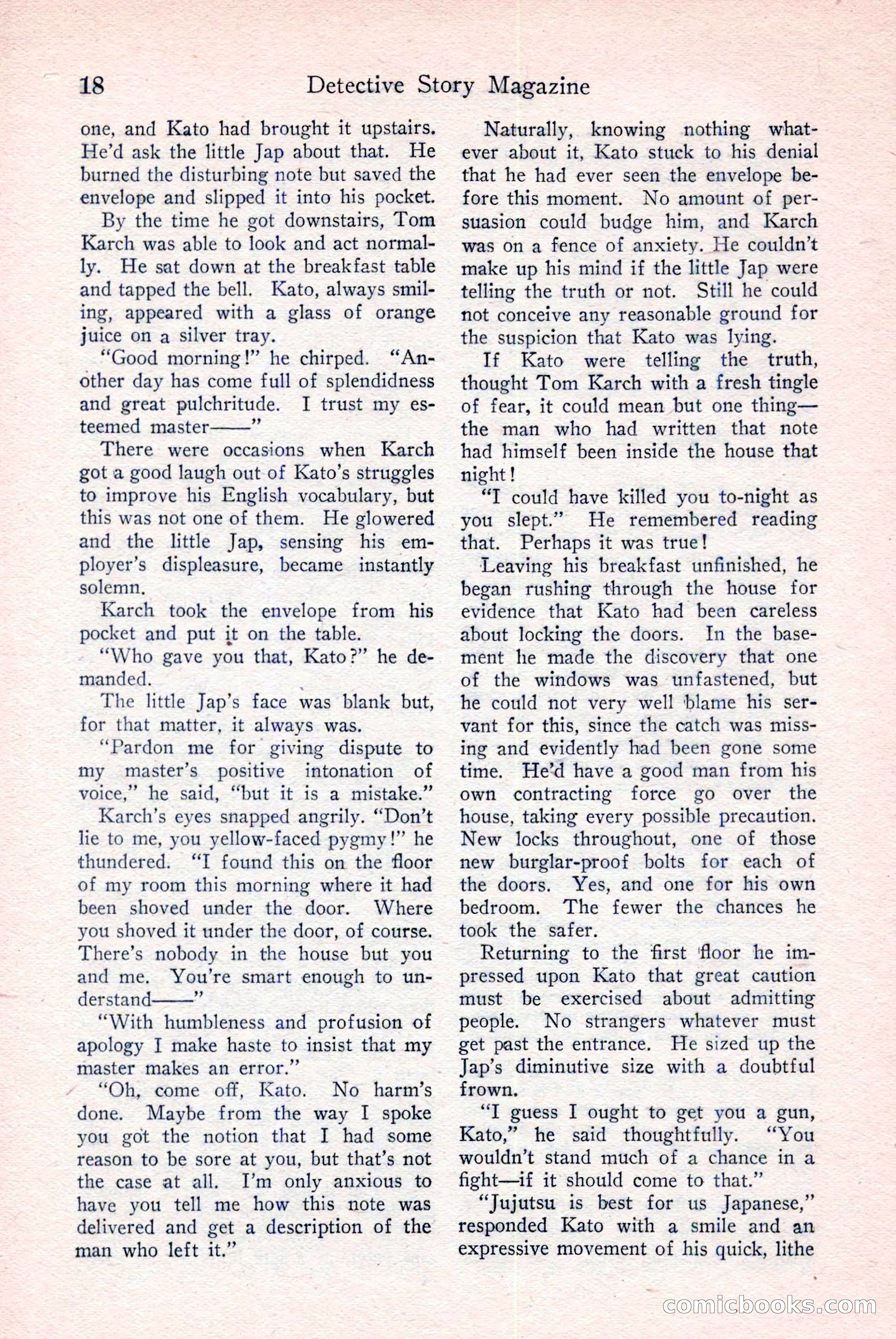 Detective Story Magazine, December 18, 1926 — page 20 of 148