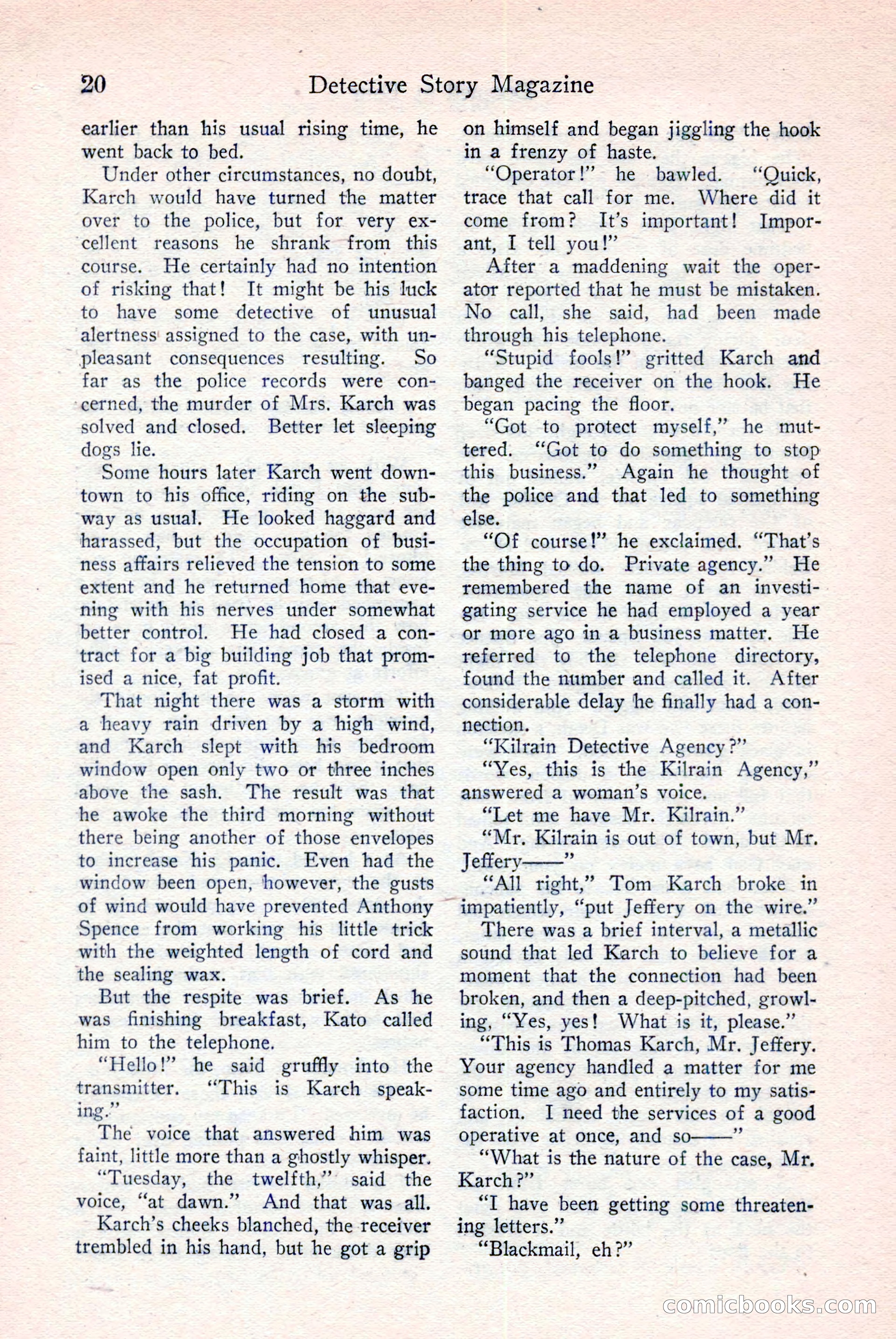 Detective Story Magazine, December 18, 1926 — page 22 of 148