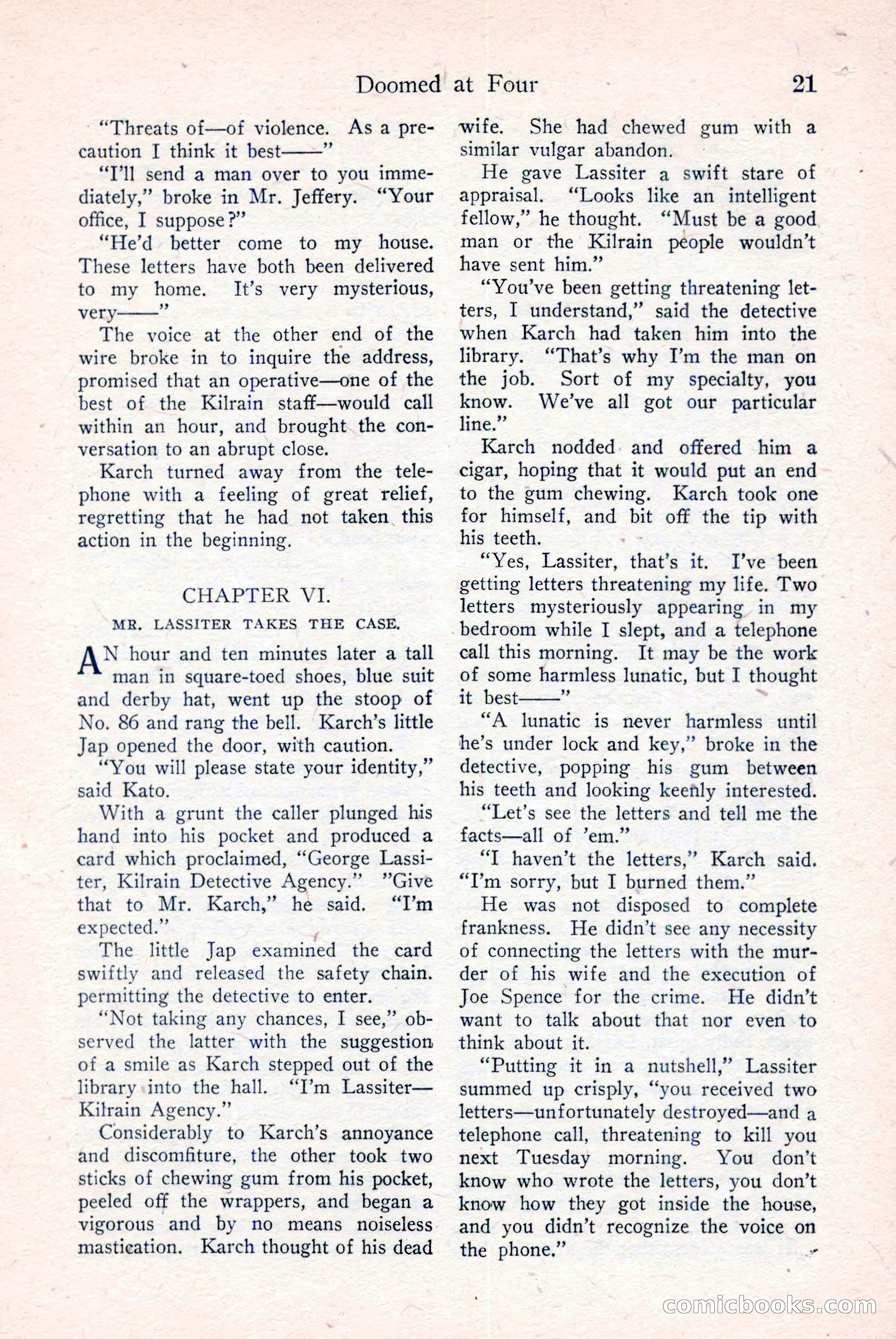 Detective Story Magazine, December 18, 1926 — page 23 of 148