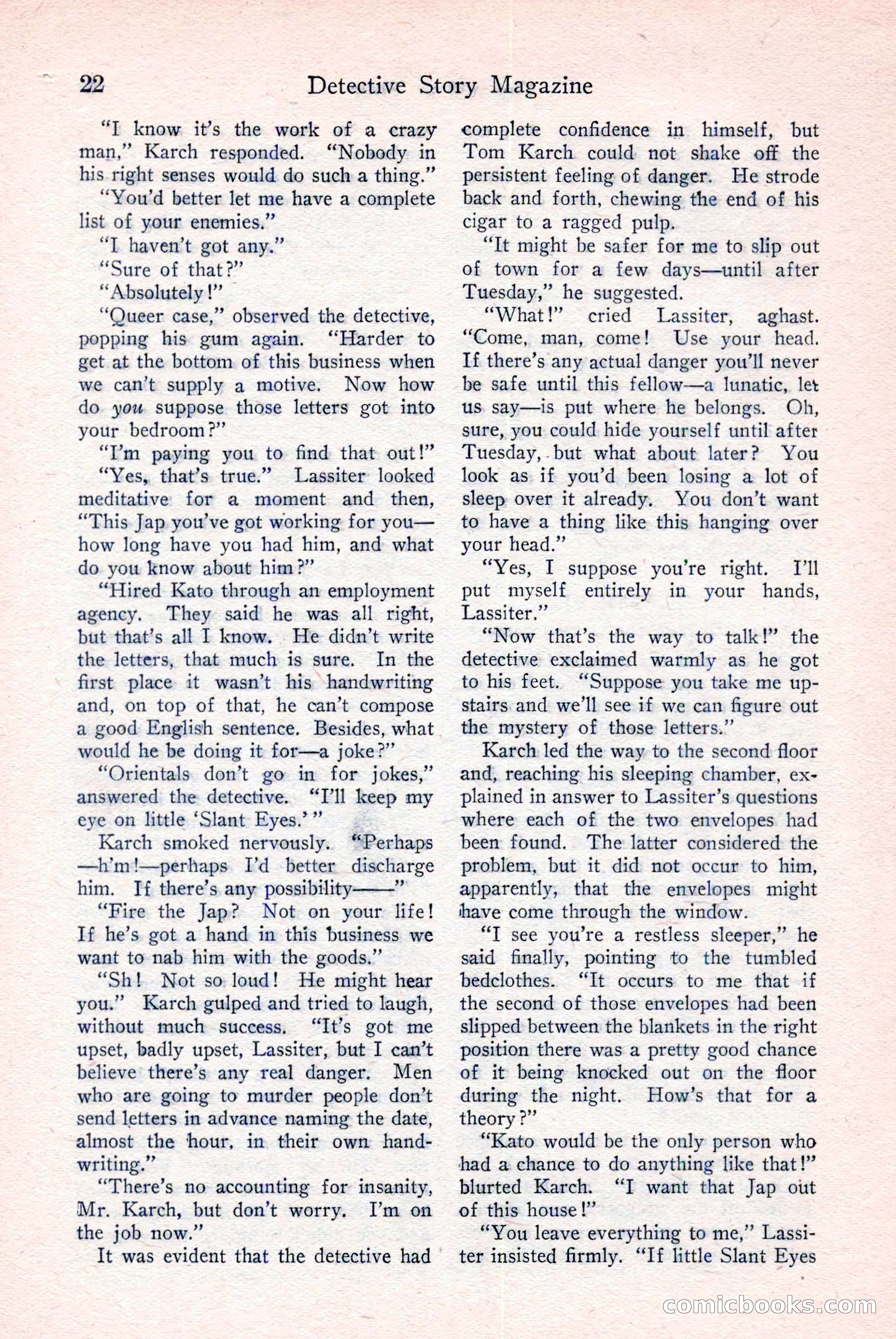 Detective Story Magazine, December 18, 1926 — page 24 of 148
