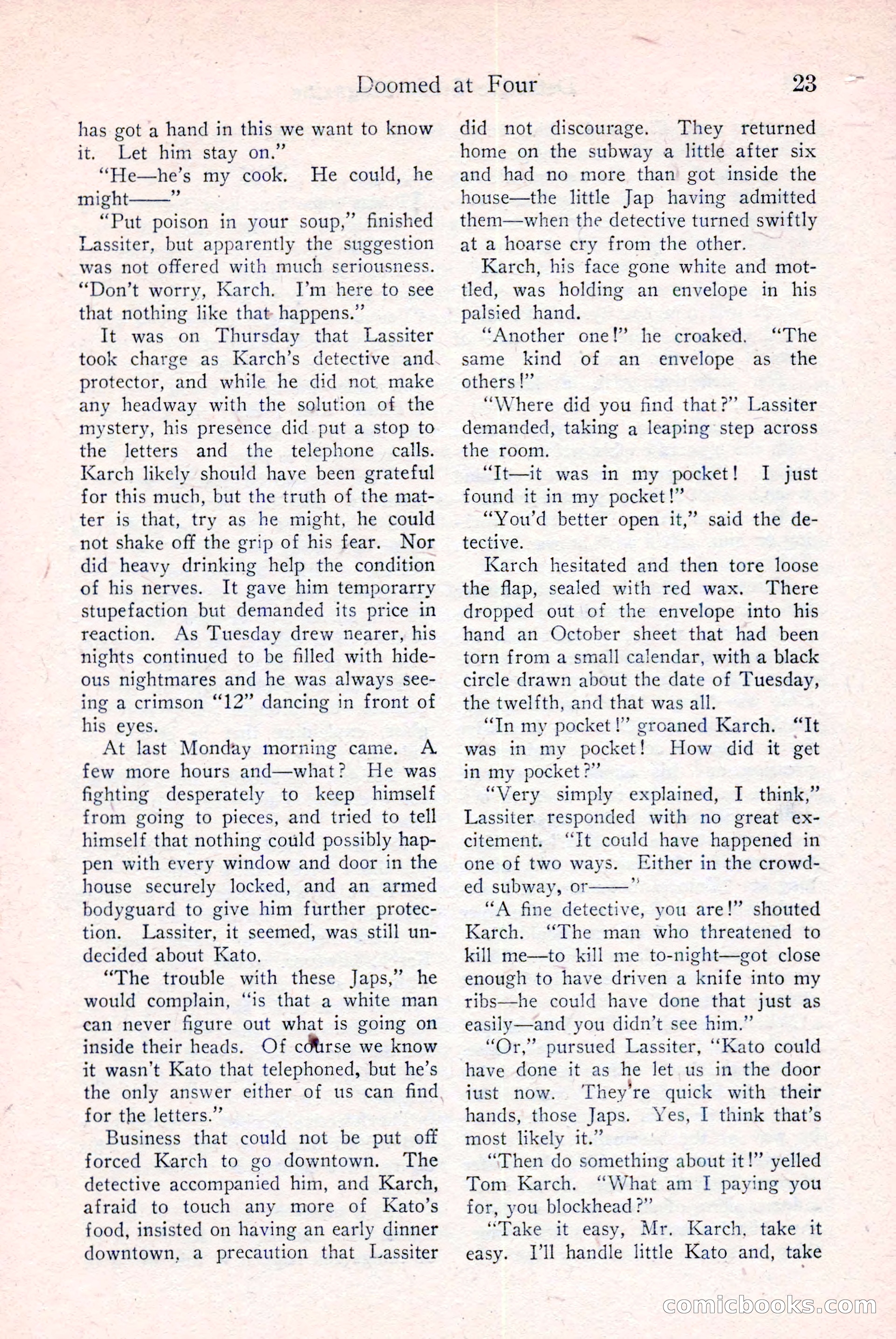 Detective Story Magazine, December 18, 1926 — page 25 of 148