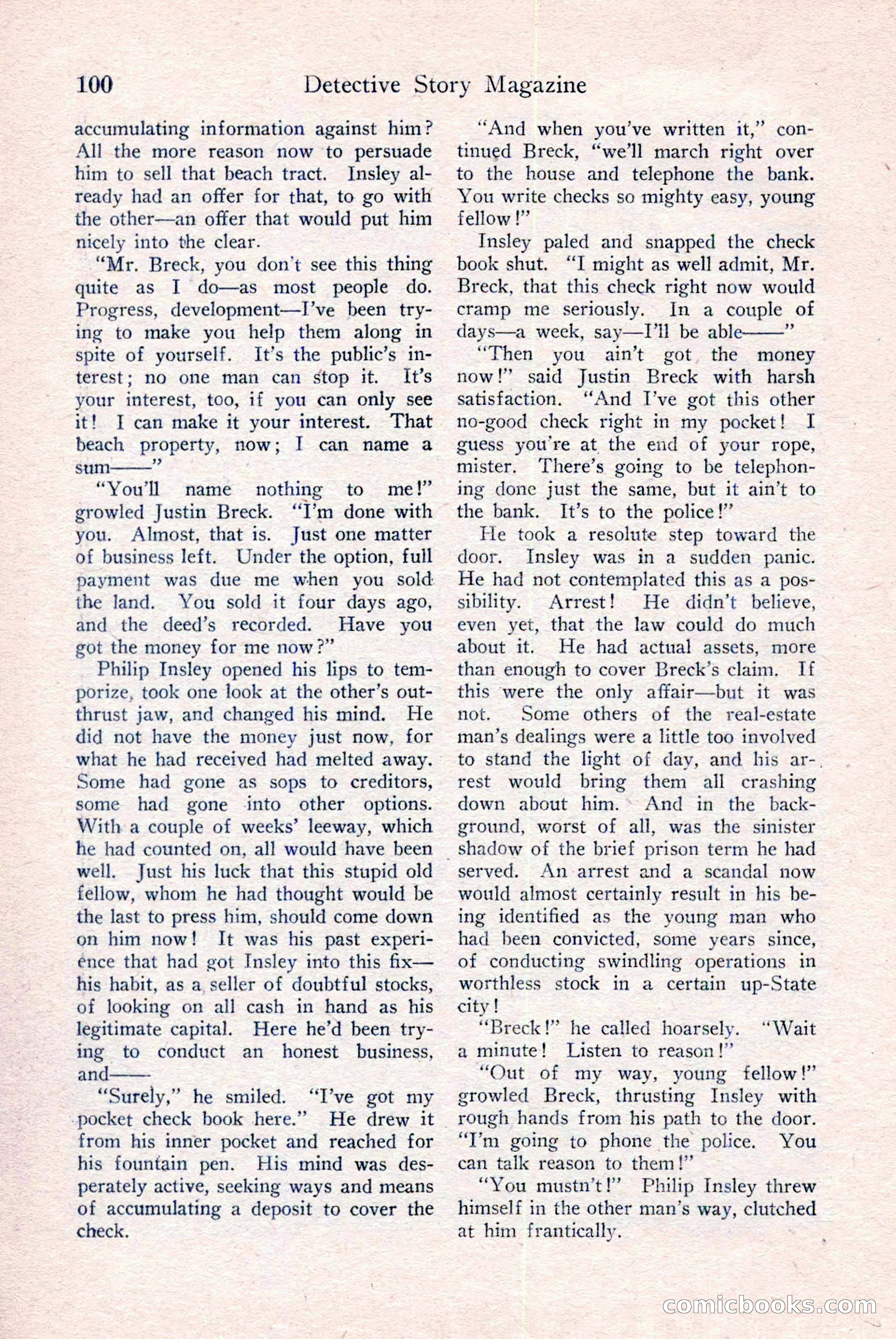 Detective Story Magazine, December 18, 1926 — page 102 of 148