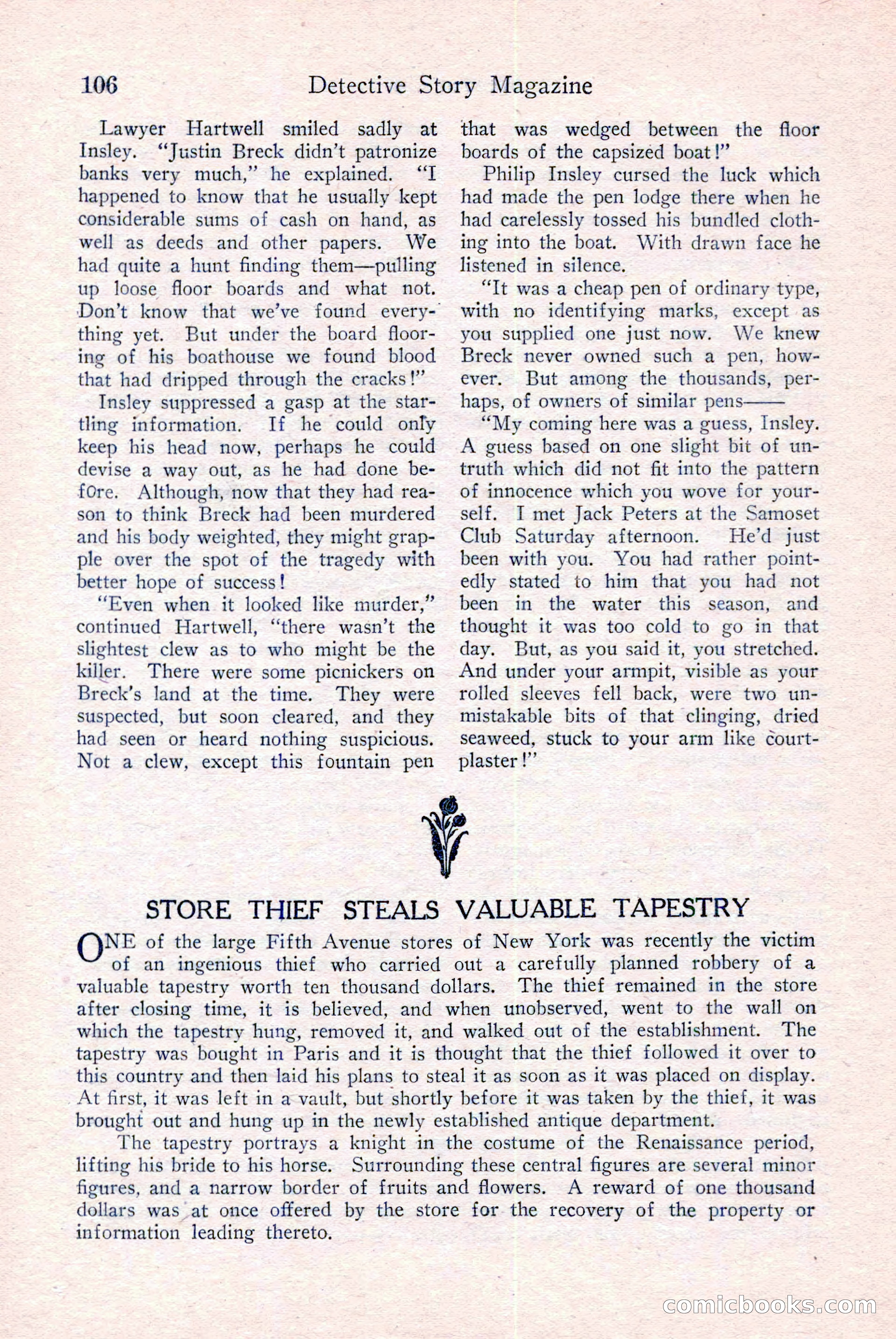 Detective Story Magazine, December 18, 1926 — page 108 of 148