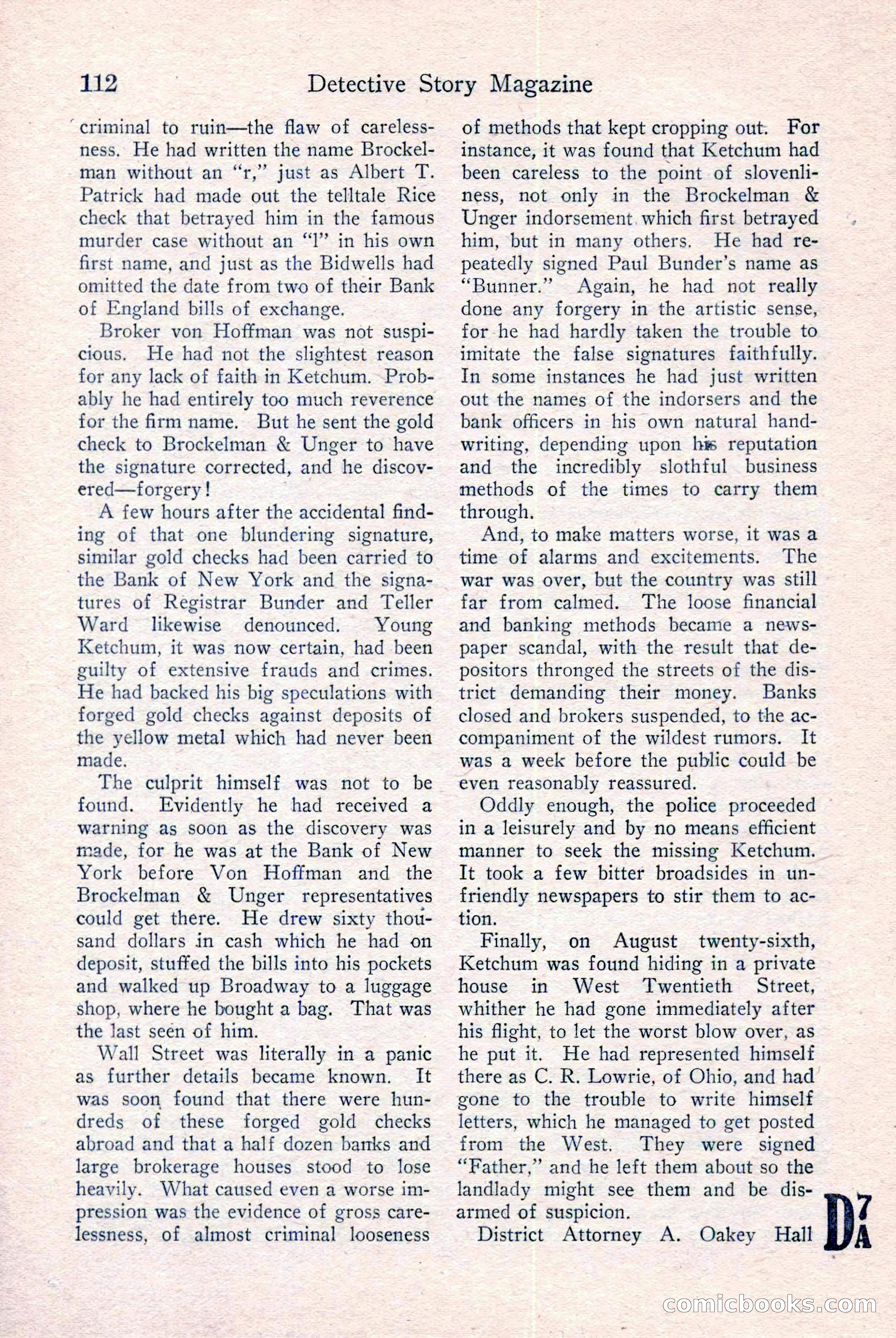 Detective Story Magazine, December 18, 1926 — page 114 of 148