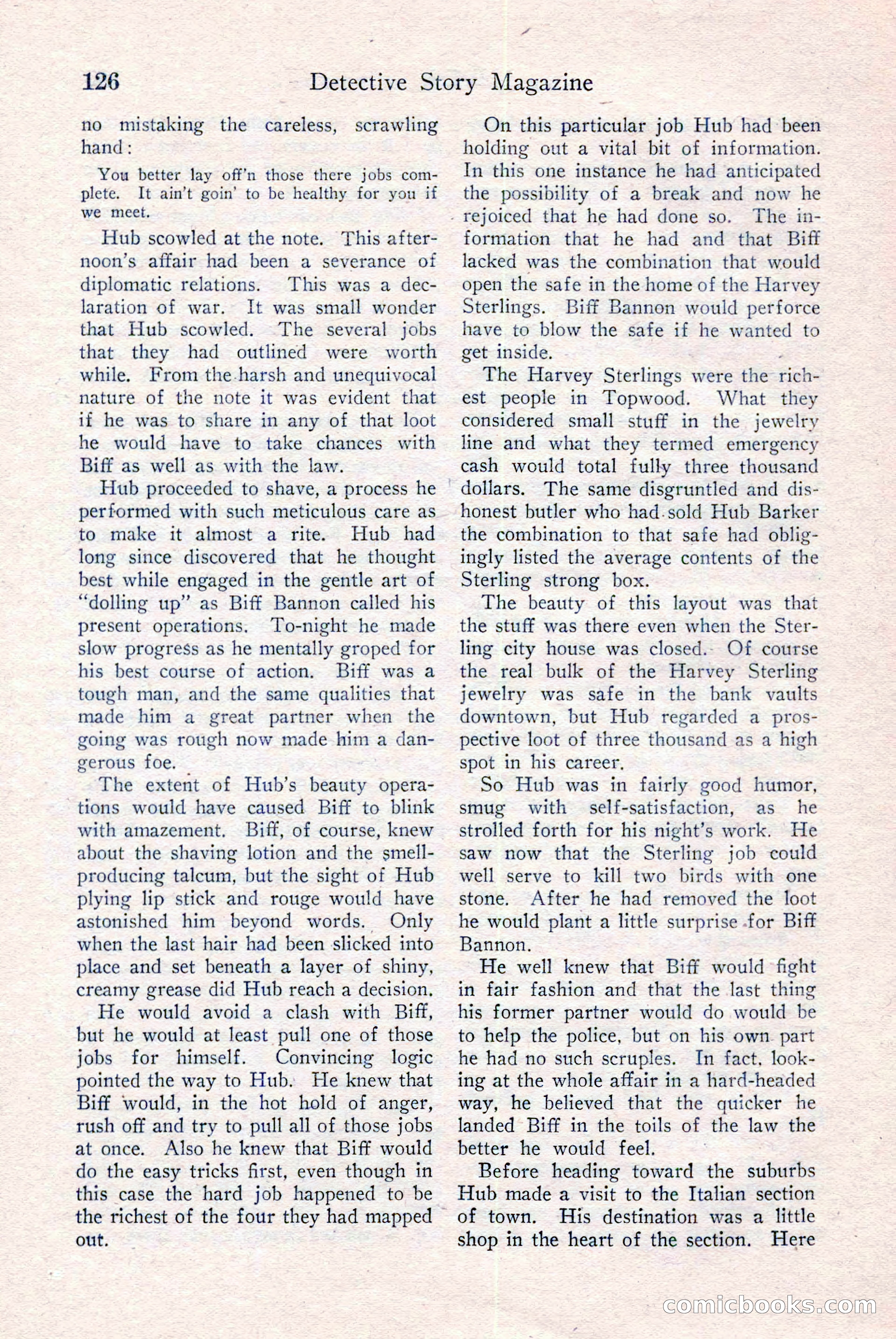 Detective Story Magazine, December 18, 1926 — page 128 of 148