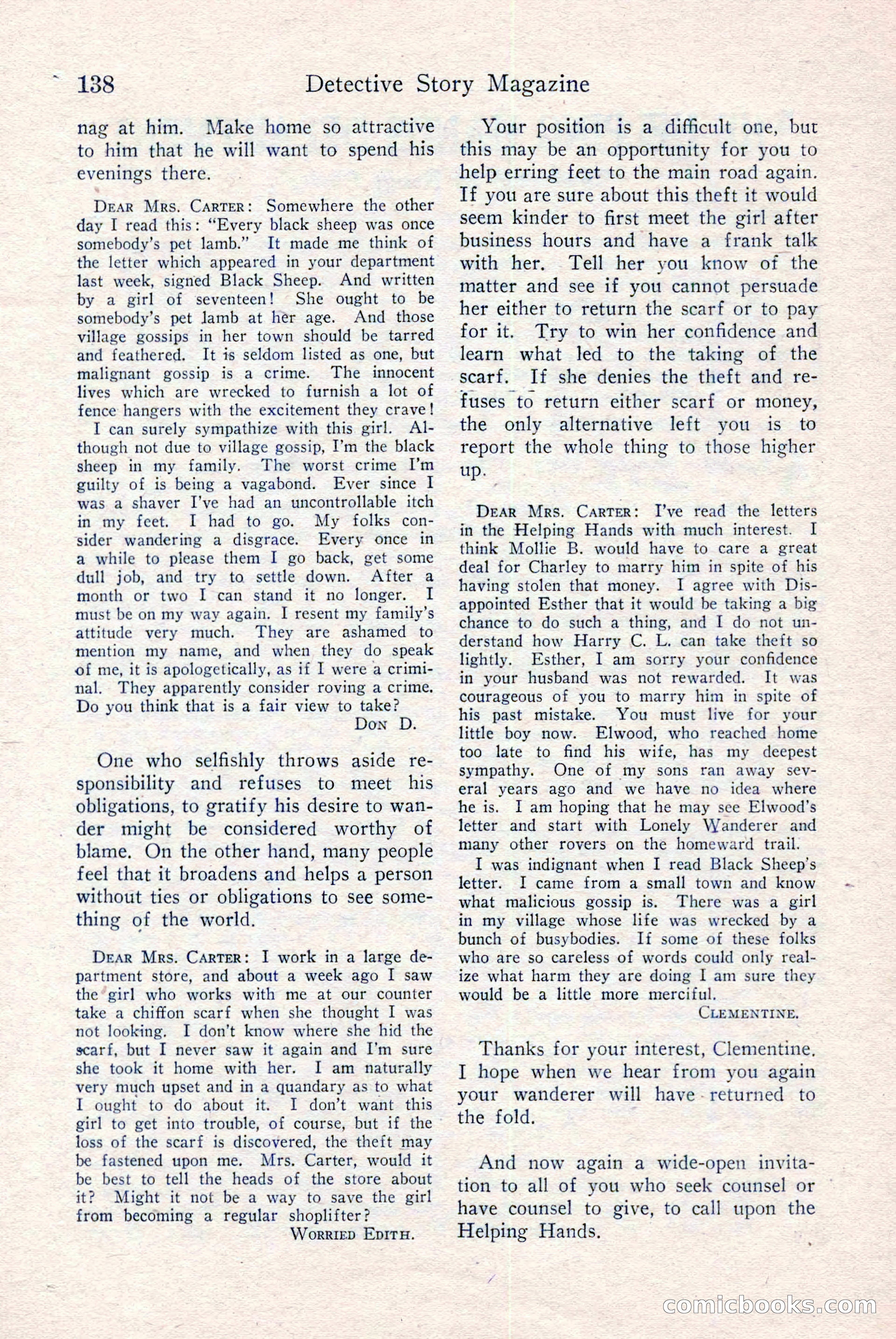Detective Story Magazine, December 18, 1926 — page 140 of 148
