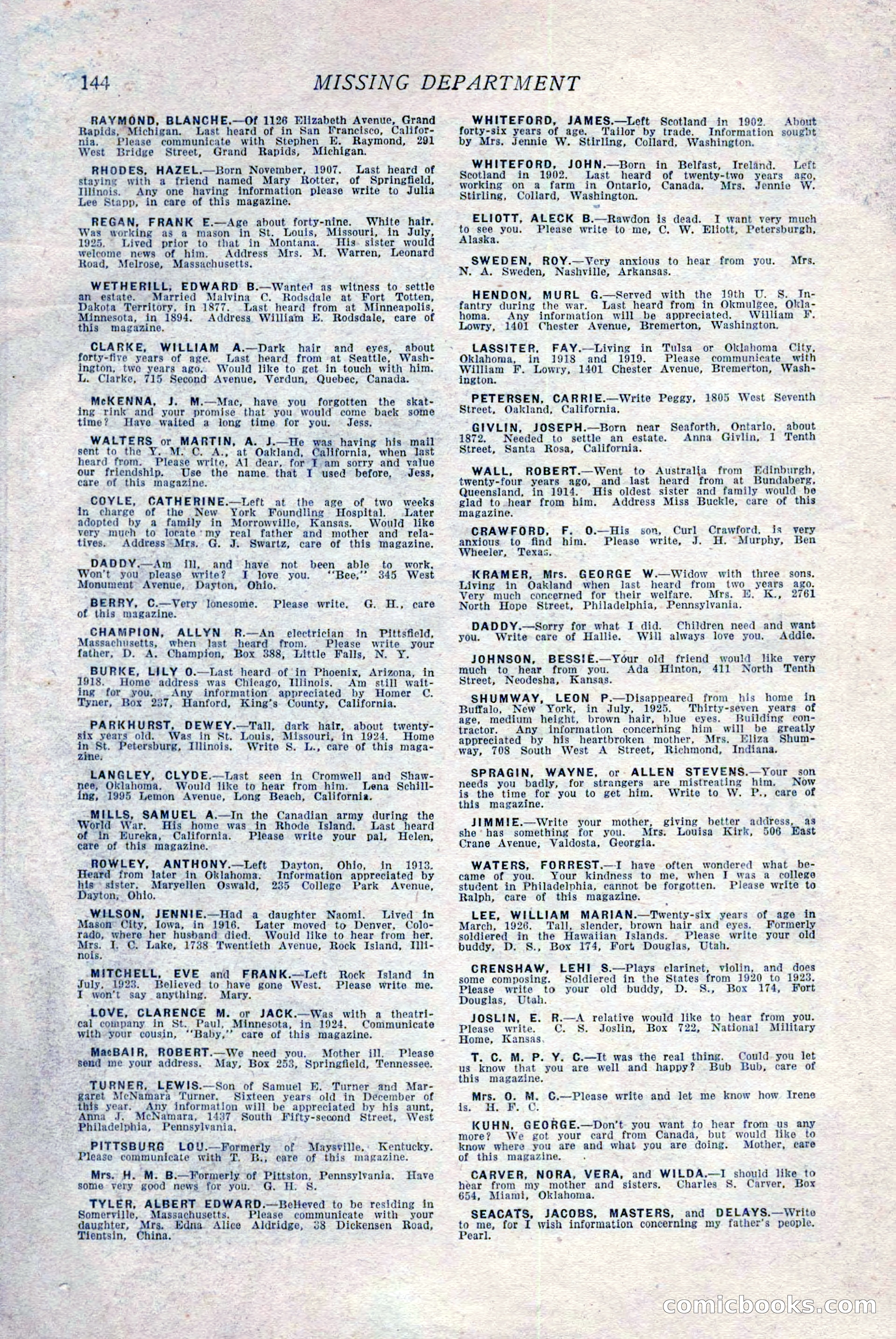 Detective Story Magazine, December 18, 1926 — page 146 of 148