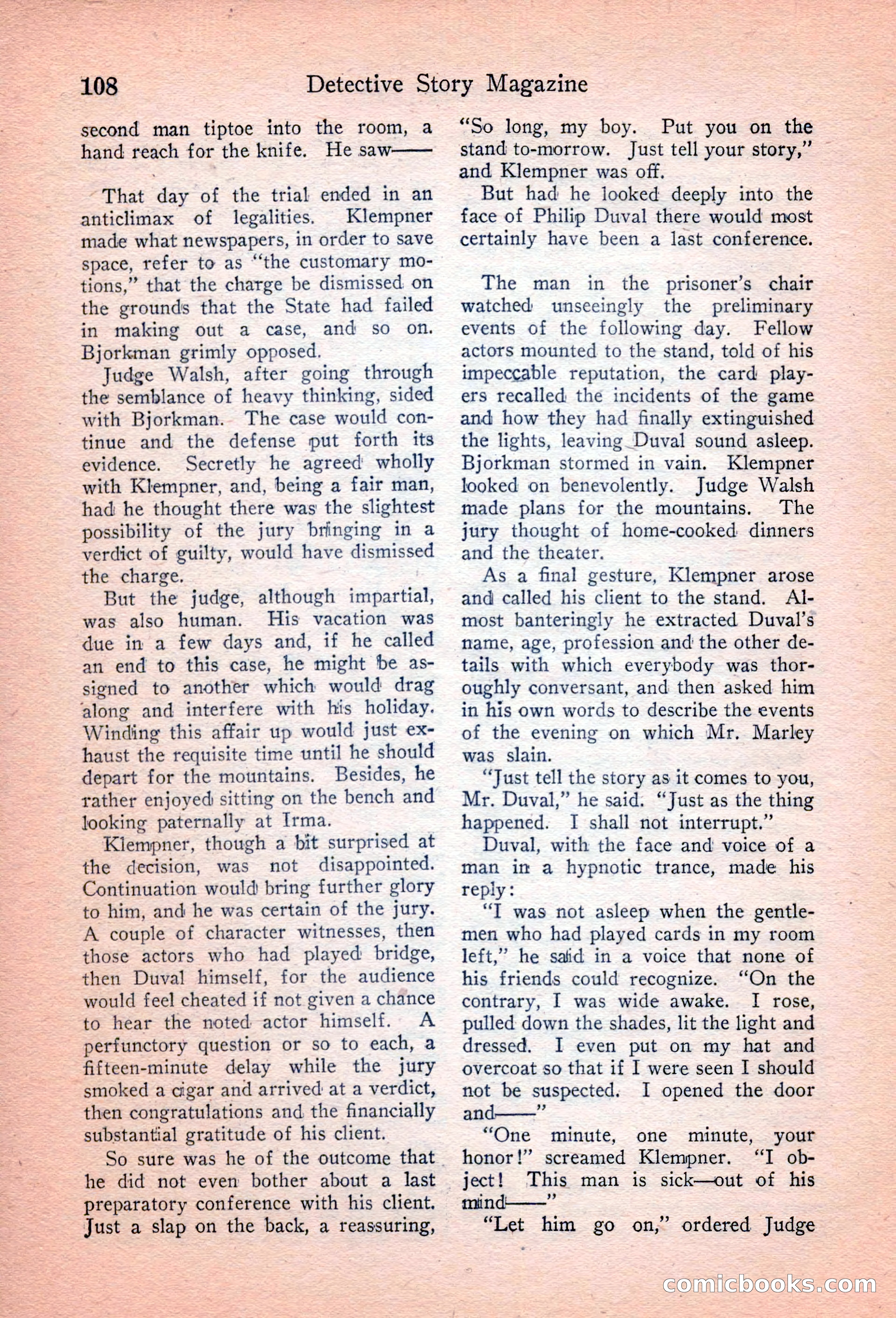 Detective Story Magazine, April 16, 1927 — page 110 of 148