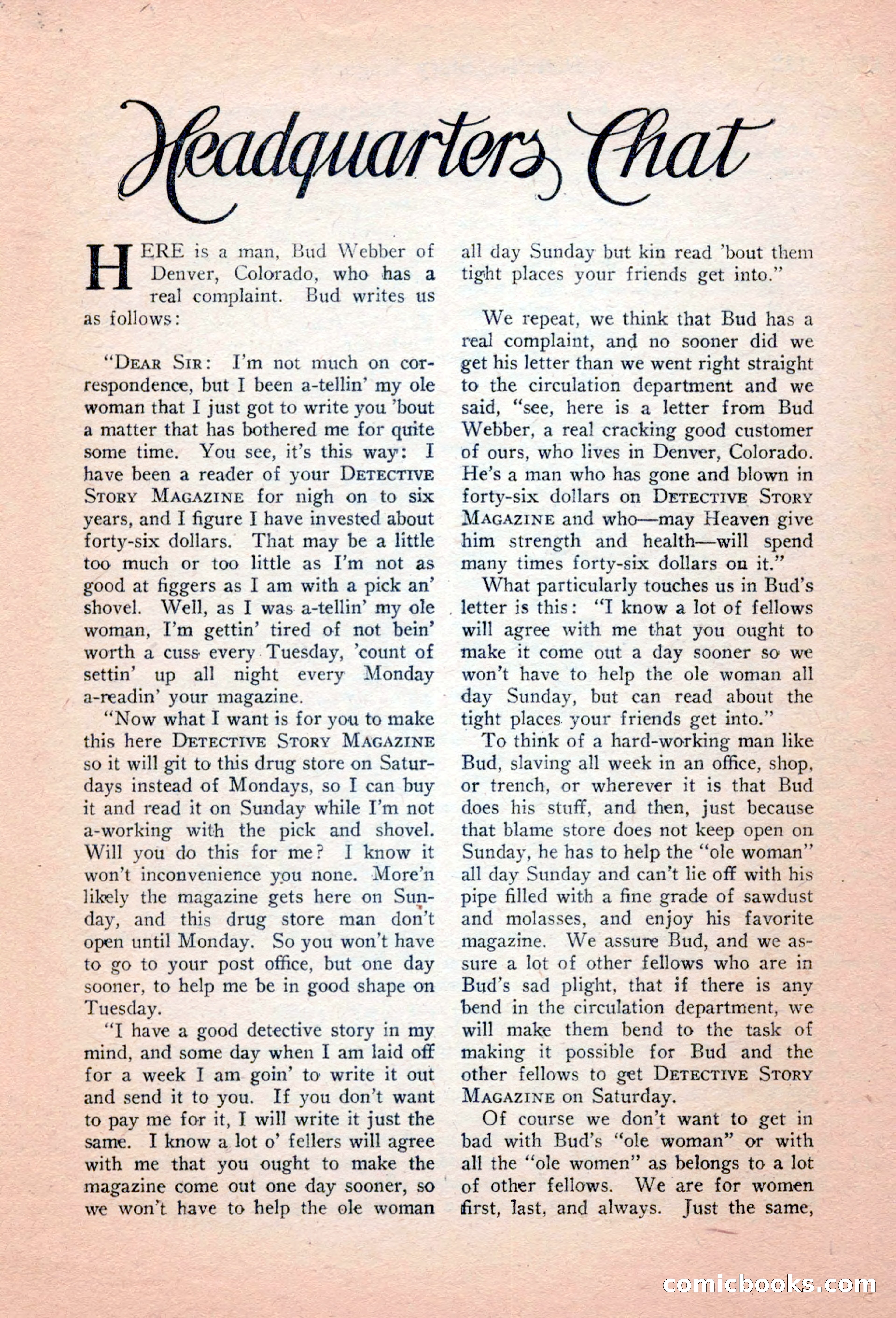 Detective Story Magazine, April 16, 1927 — page 143 of 148