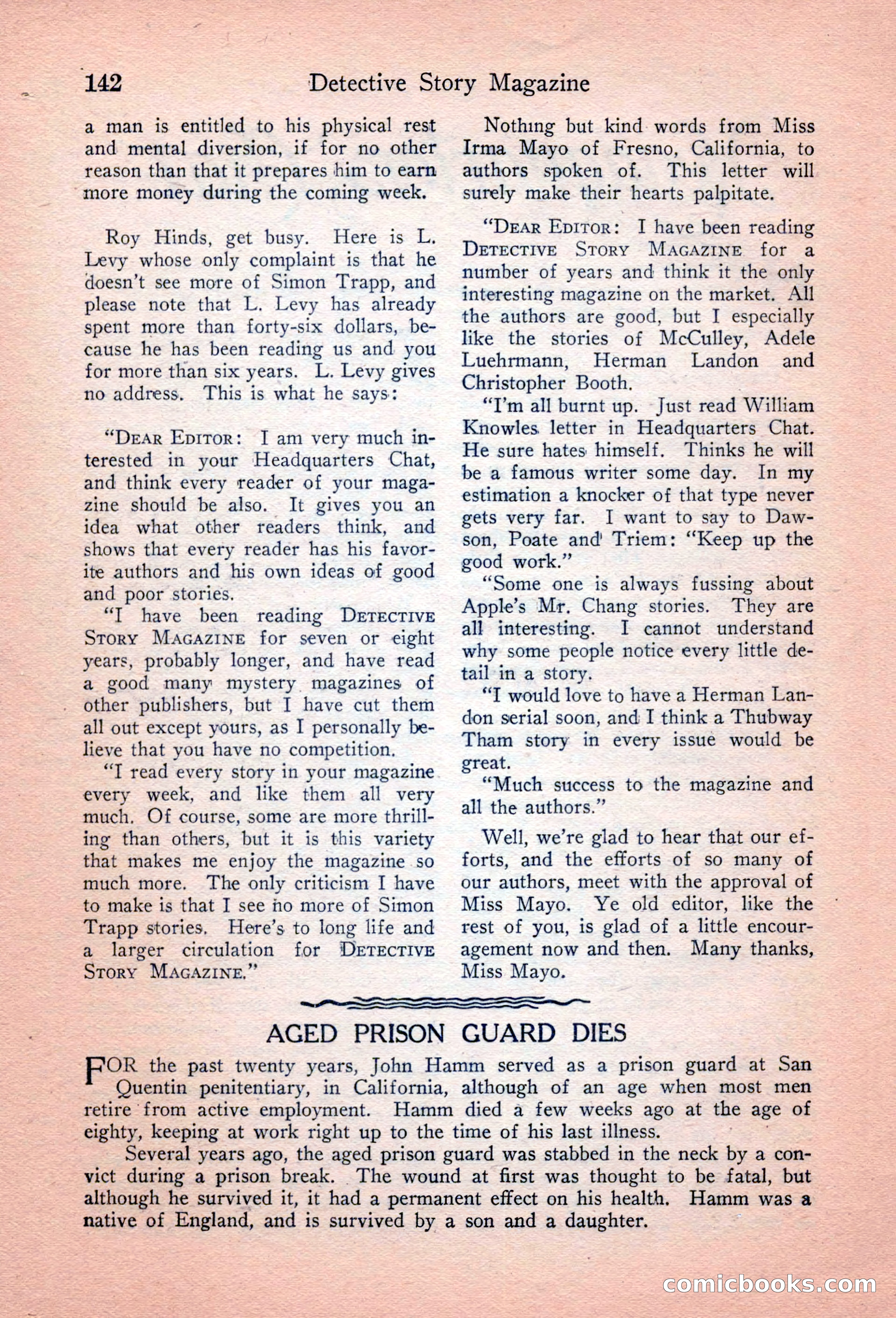 Detective Story Magazine, April 16, 1927 — page 144 of 148
