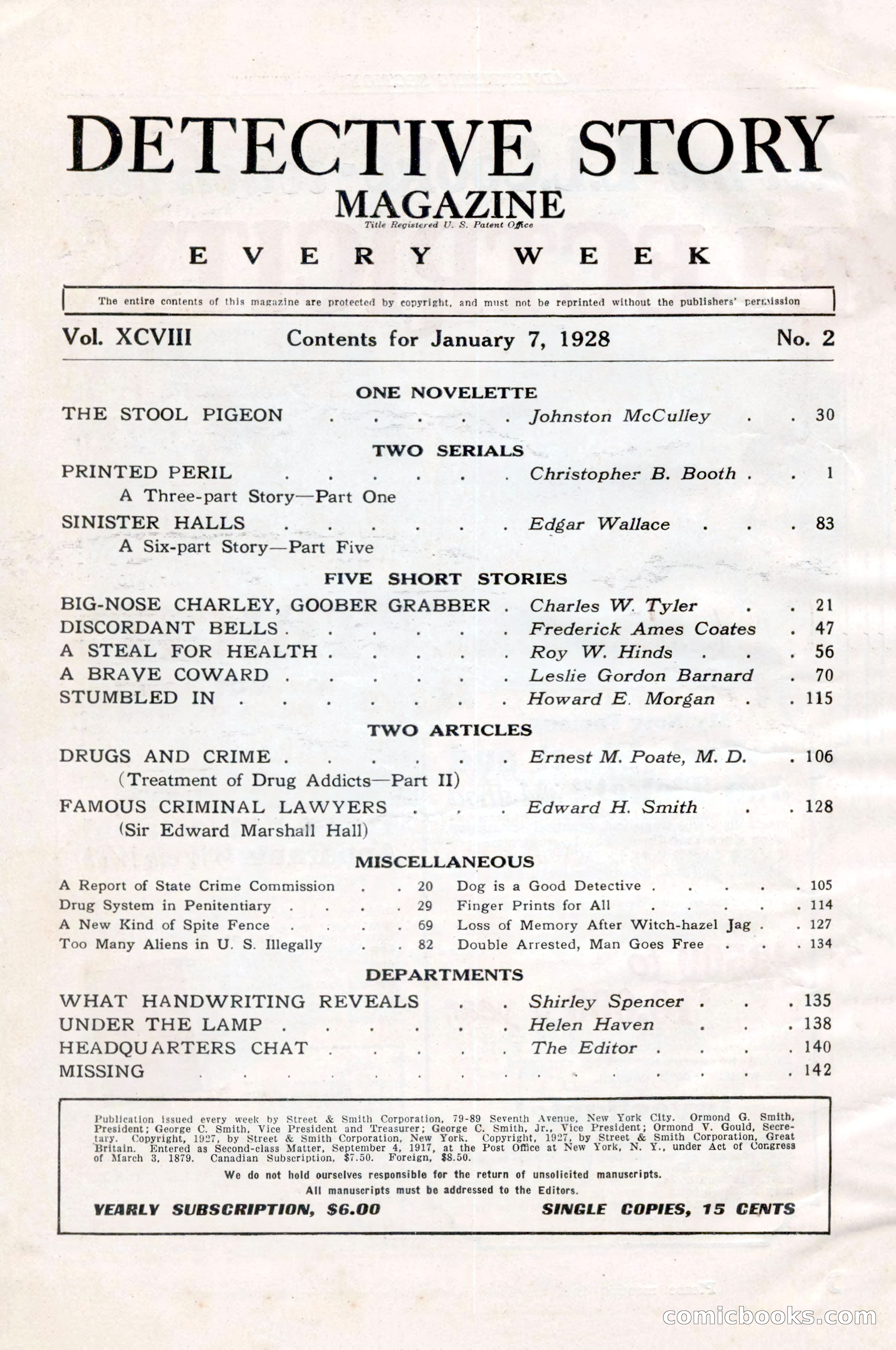 Detective Story Magazine, January 7, 1928 — page 4 of 164