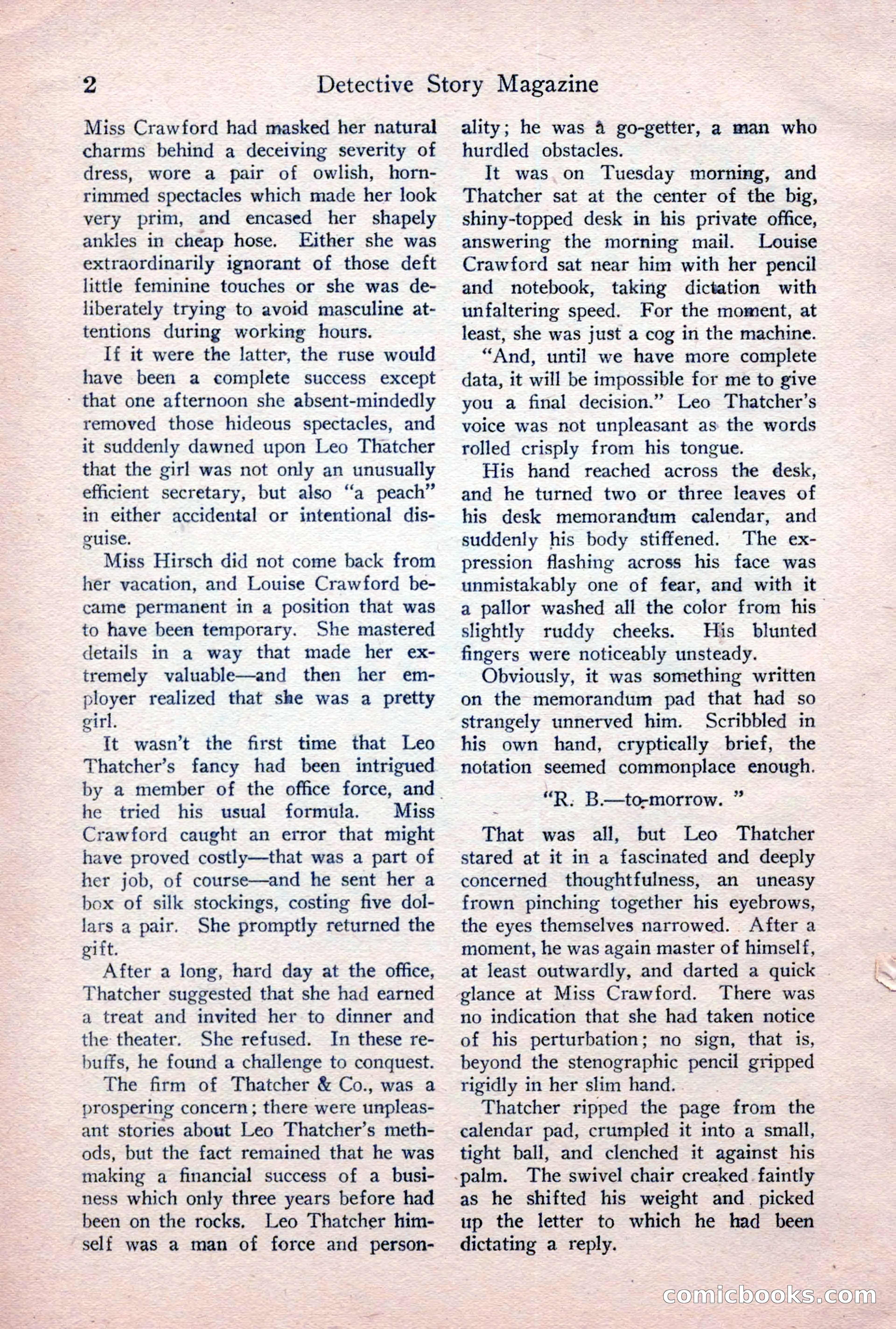 Detective Story Magazine, January 7, 1928 — page 20 of 164