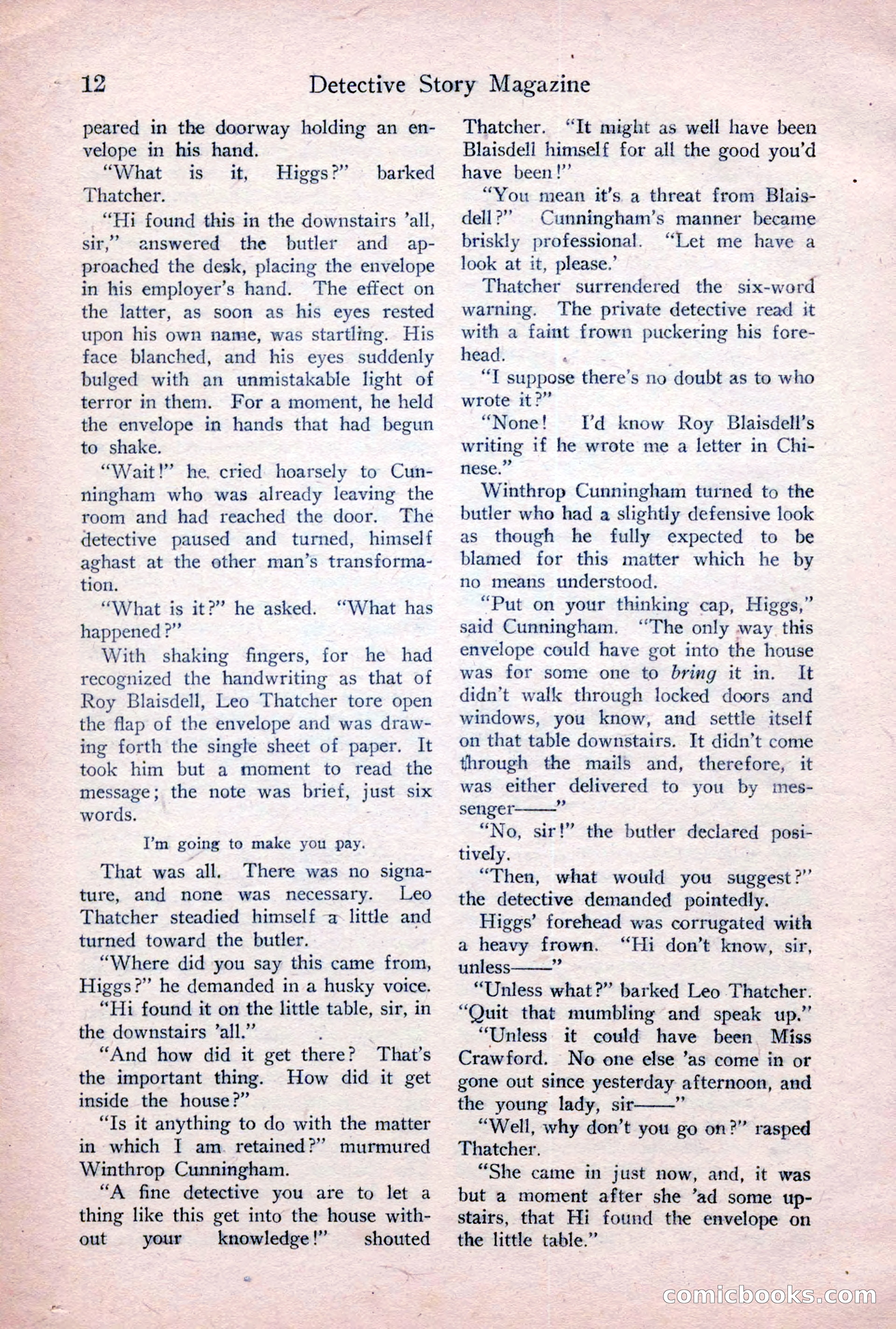 Detective Story Magazine, January 7, 1928 — page 30 of 164