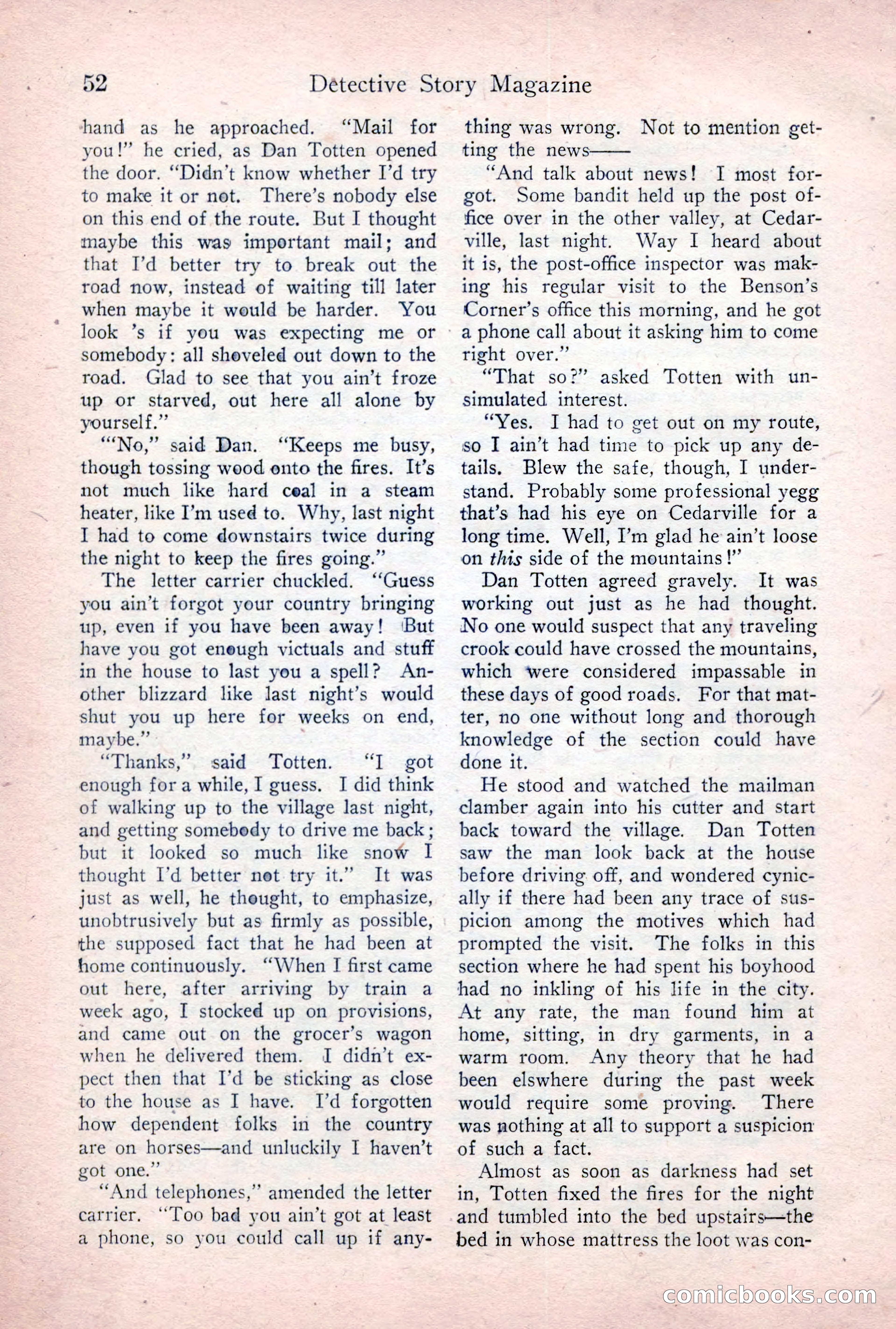 Detective Story Magazine, January 7, 1928 — page 70 of 164