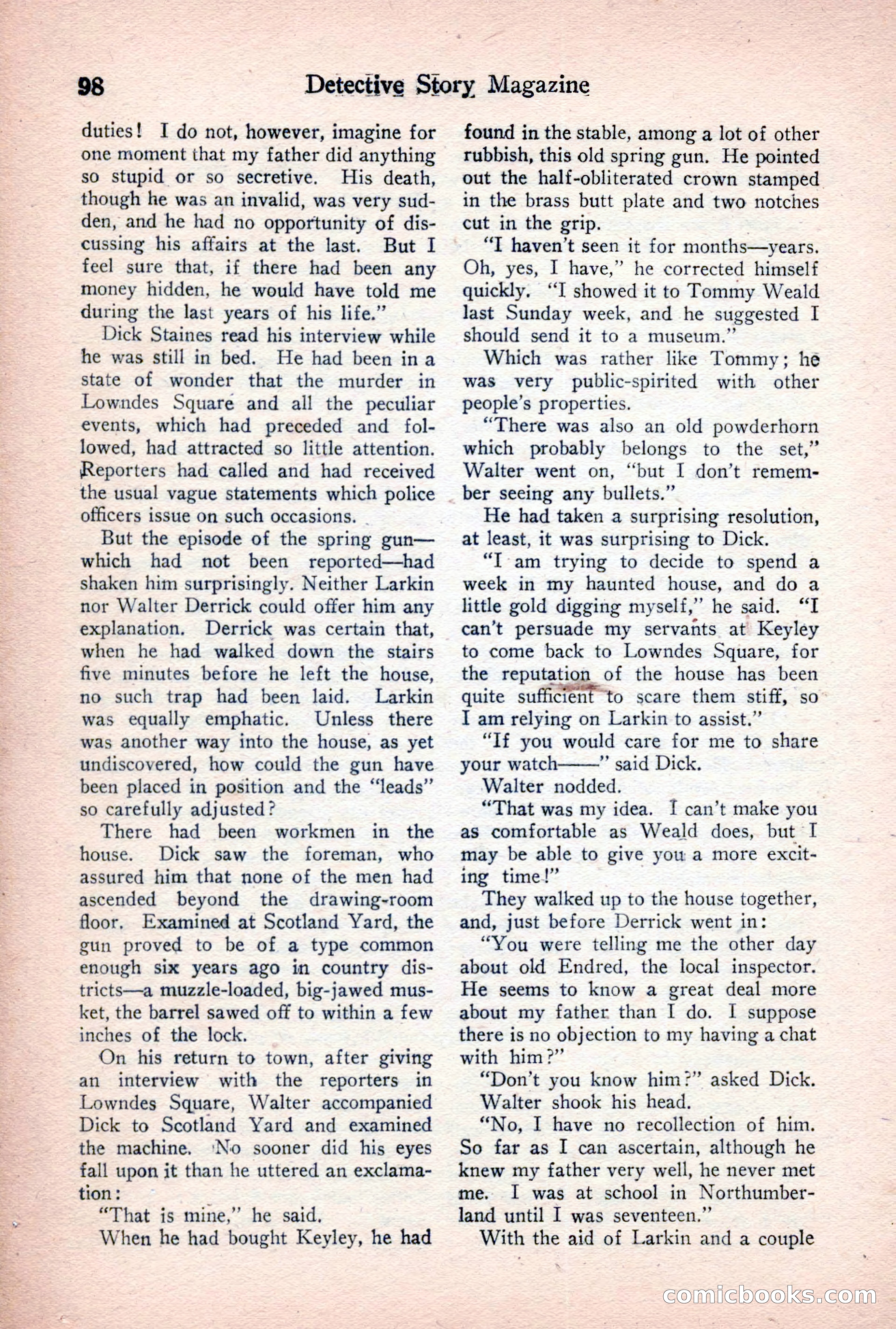 Detective Story Magazine, January 7, 1928 — page 116 of 164