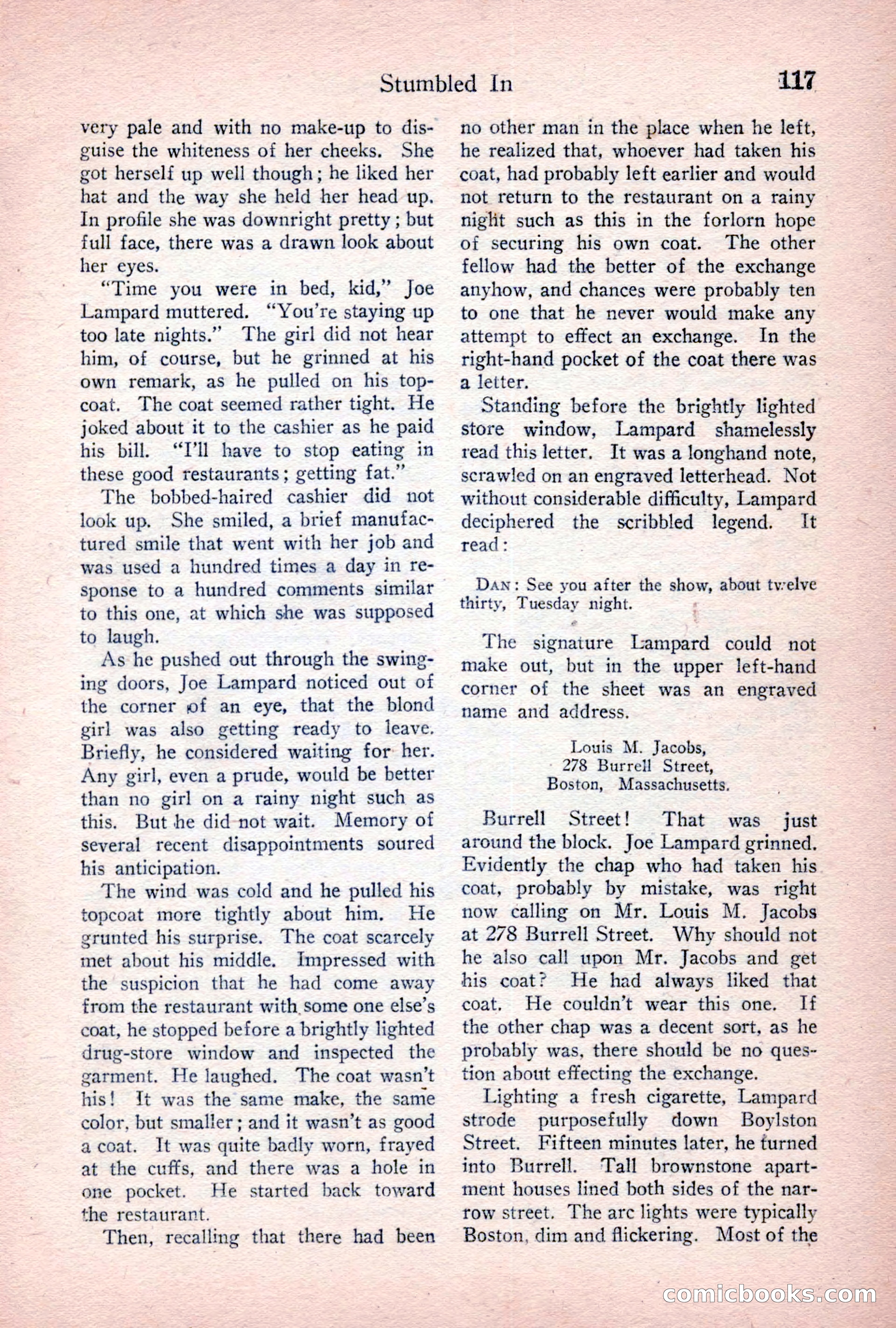 Detective Story Magazine, January 7, 1928 — page 135 of 164