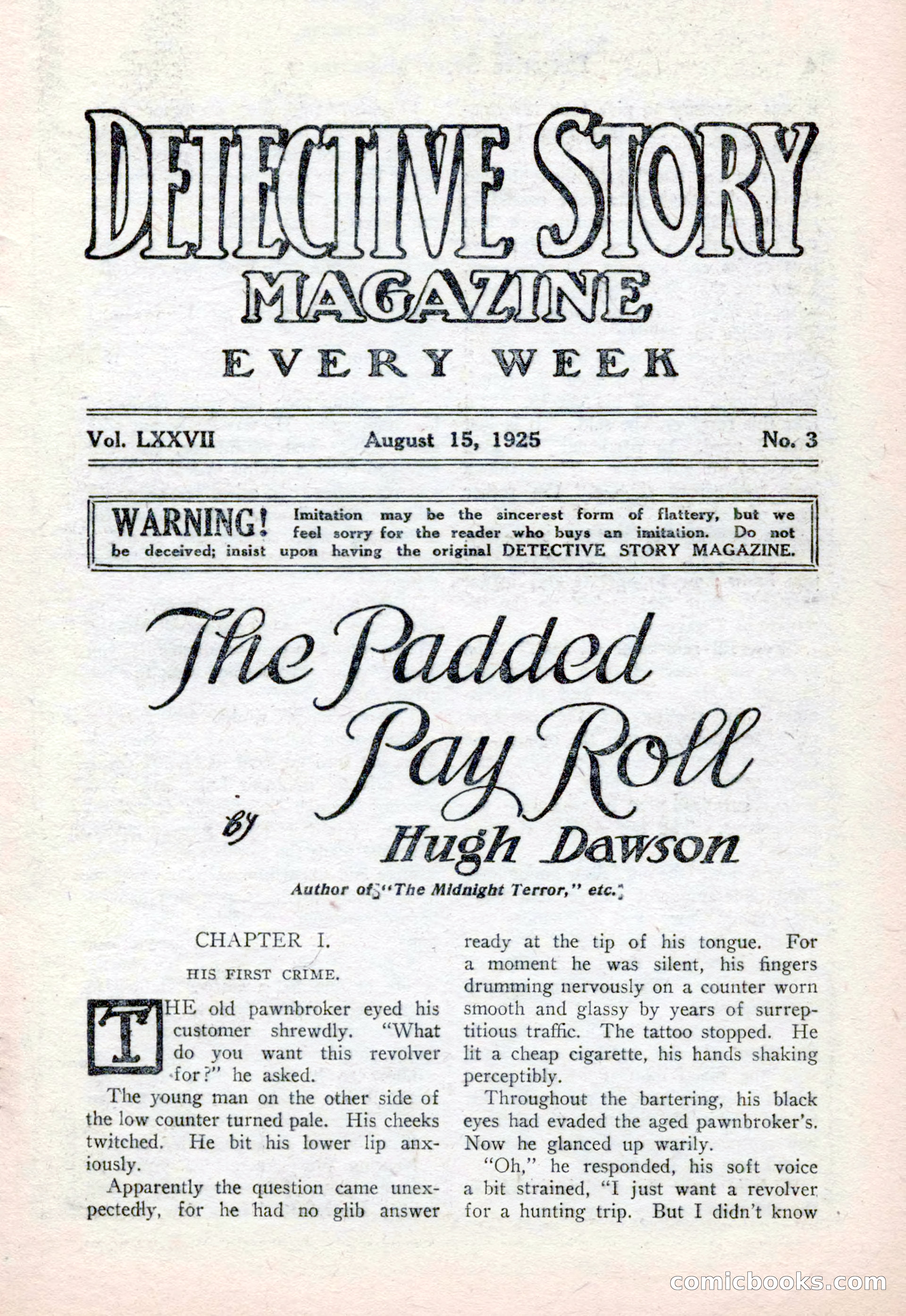 Detective Story Magazine, August 15, 1925 — page 5 of 148