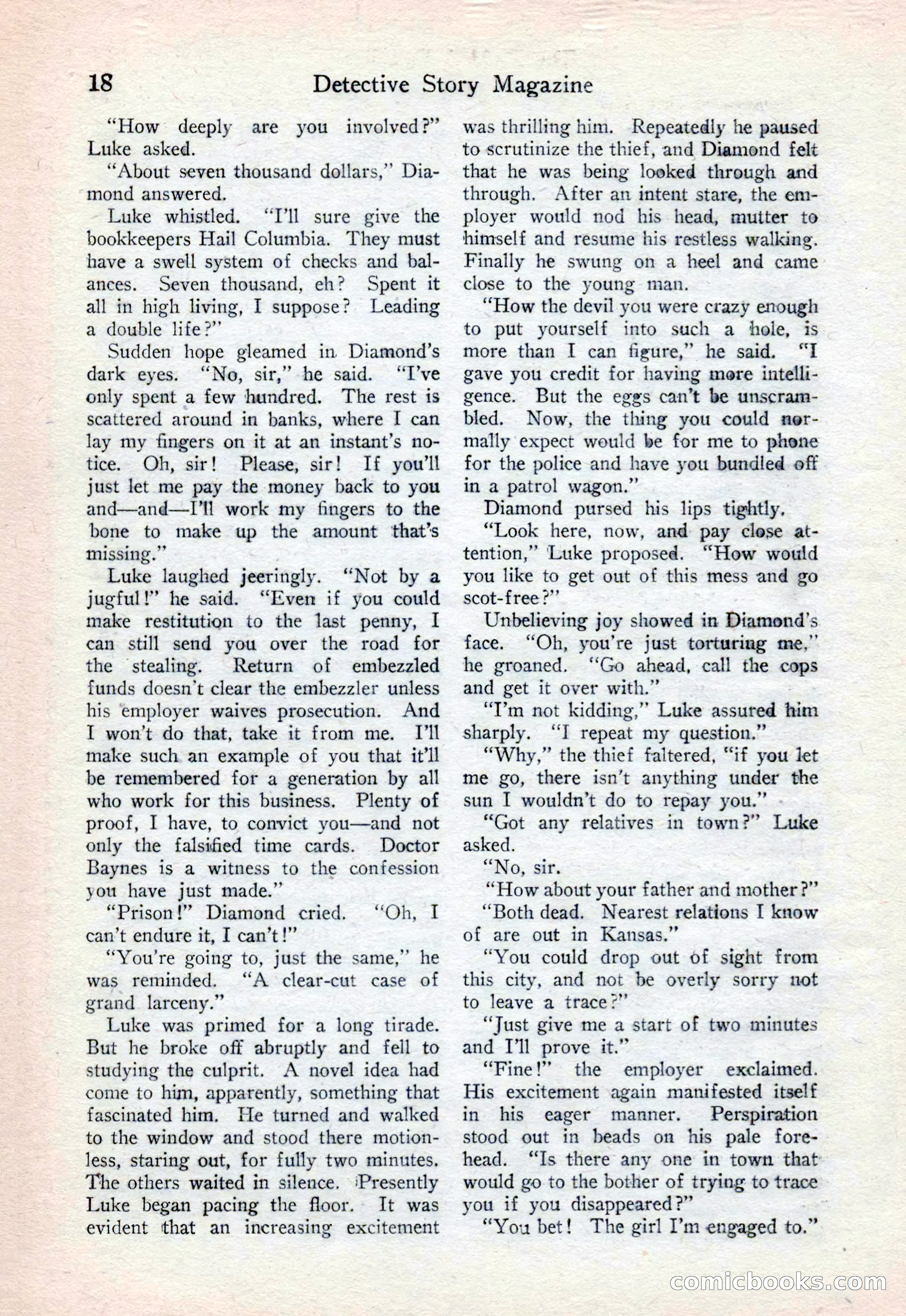 Detective Story Magazine, August 15, 1925 — page 20 of 148