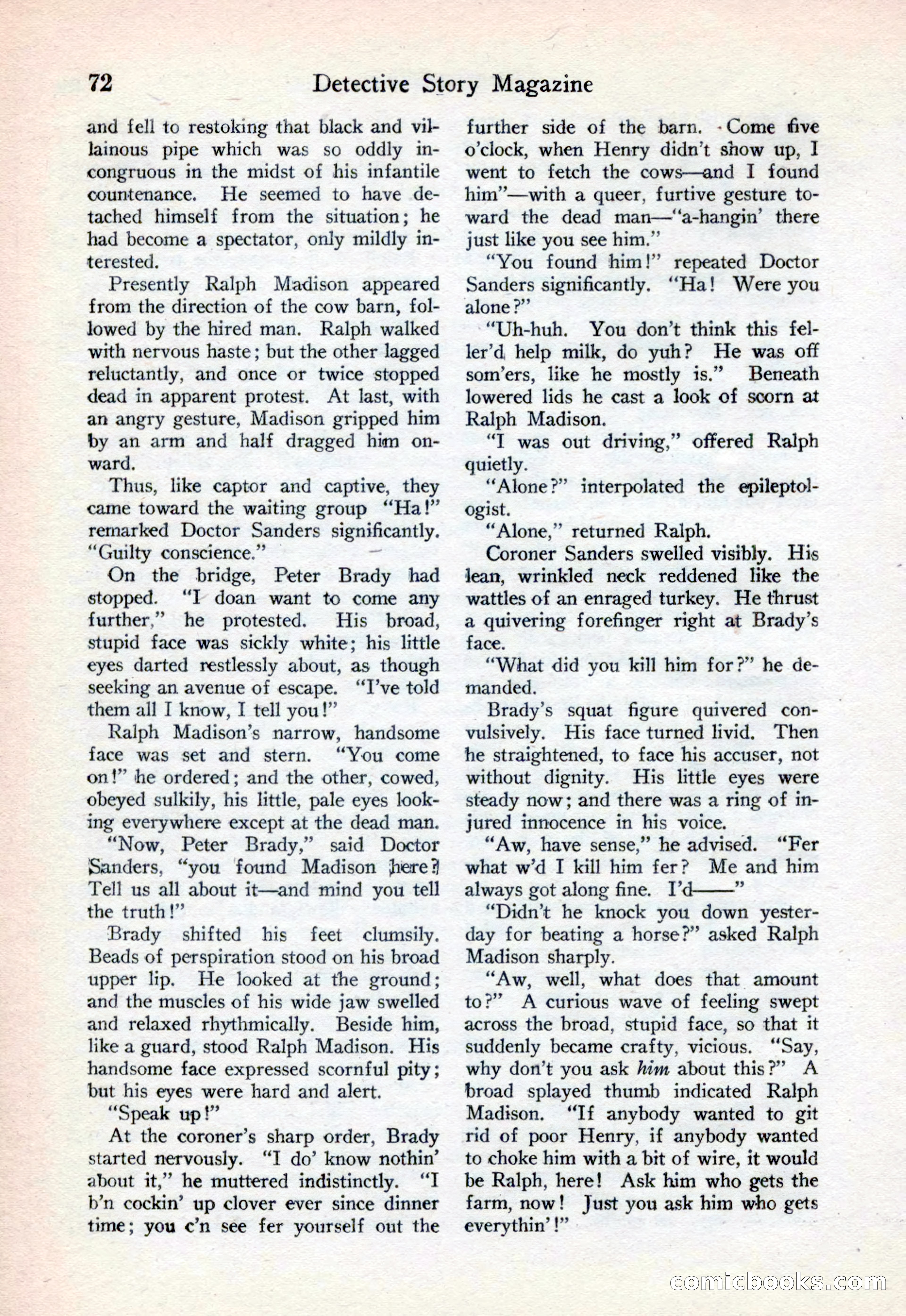 Detective Story Magazine, August 15, 1925 — page 74 of 148