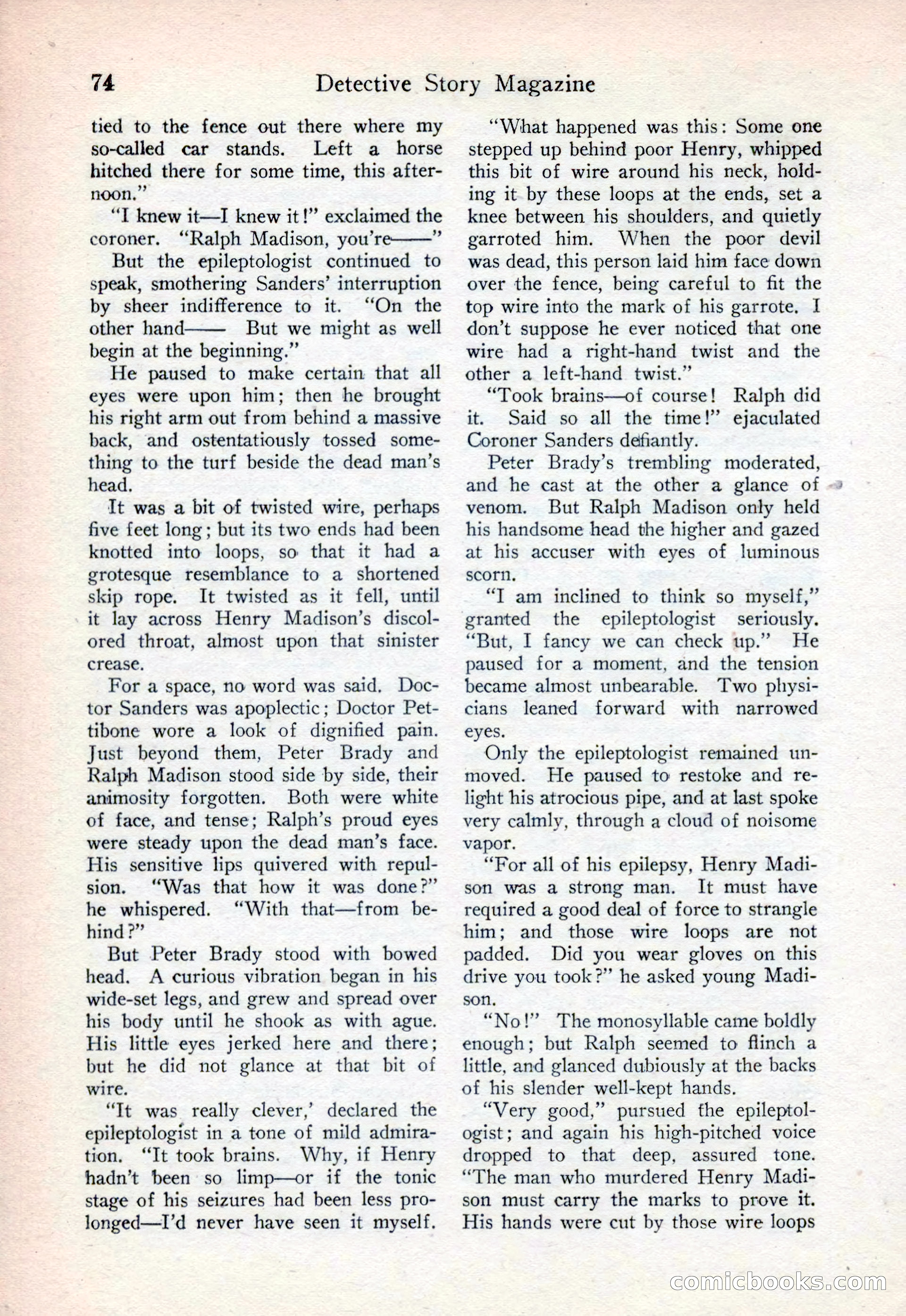Detective Story Magazine, August 15, 1925 — page 76 of 148