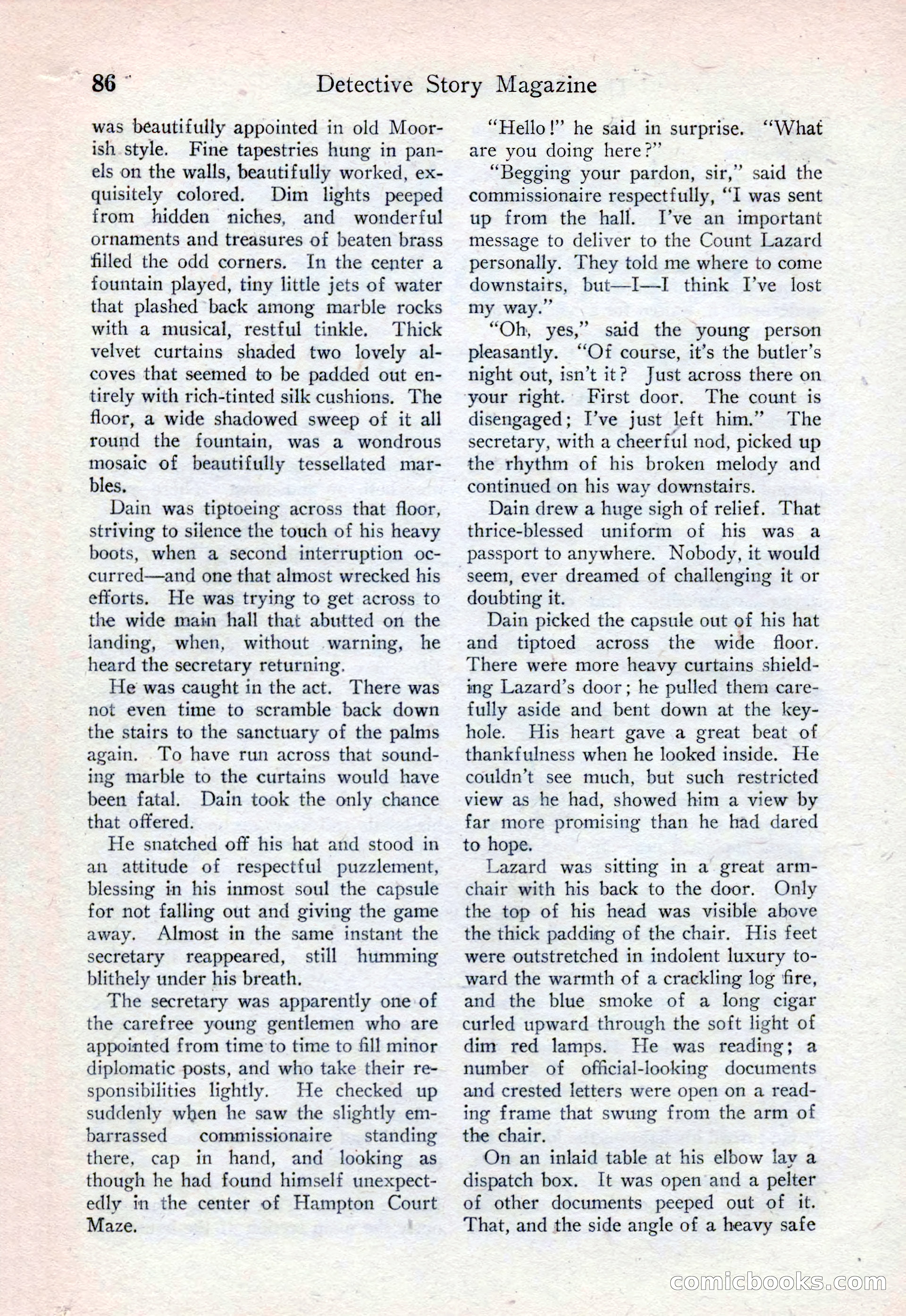 Detective Story Magazine, August 15, 1925 — page 88 of 148