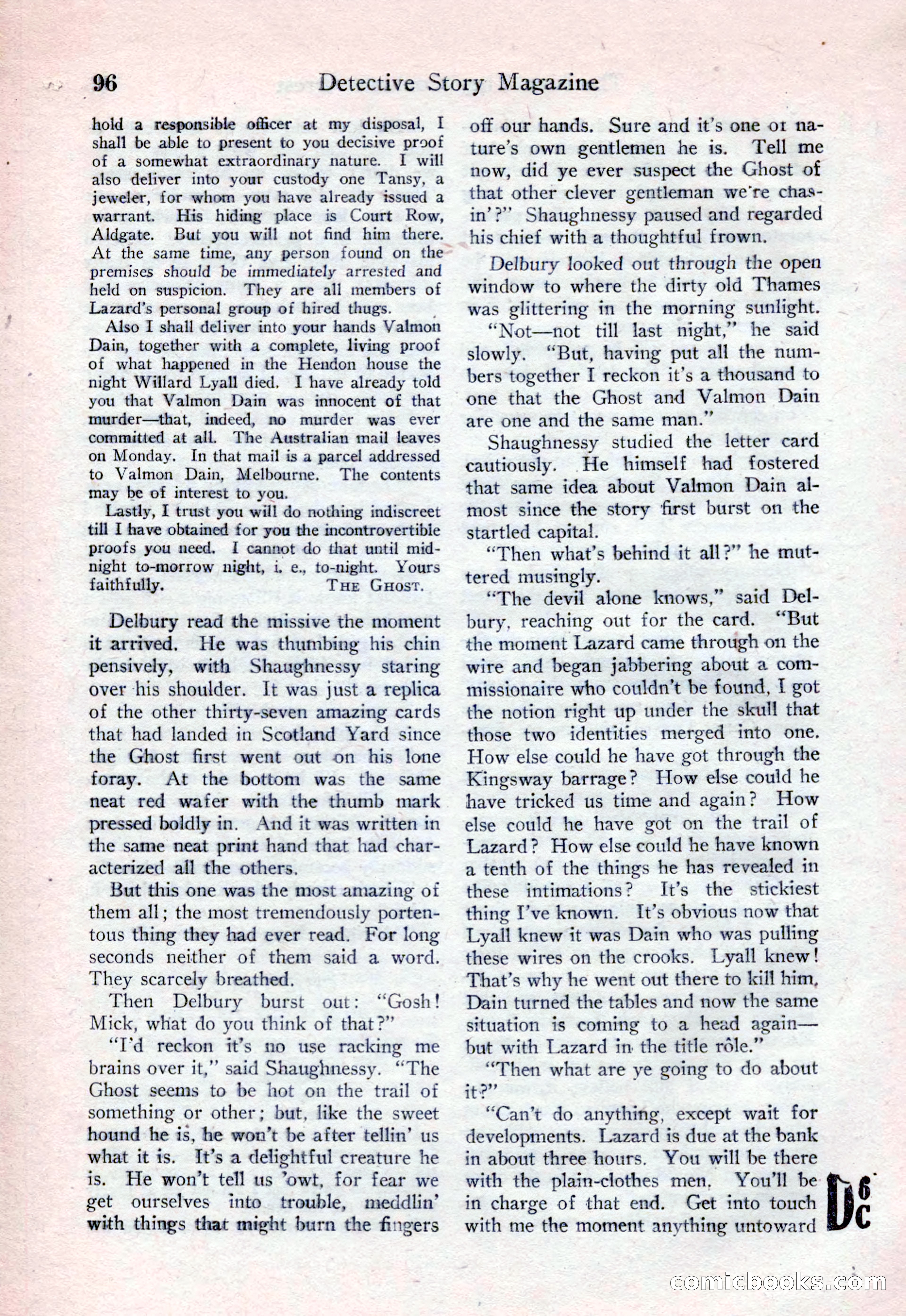 Detective Story Magazine, August 15, 1925 — page 98 of 148