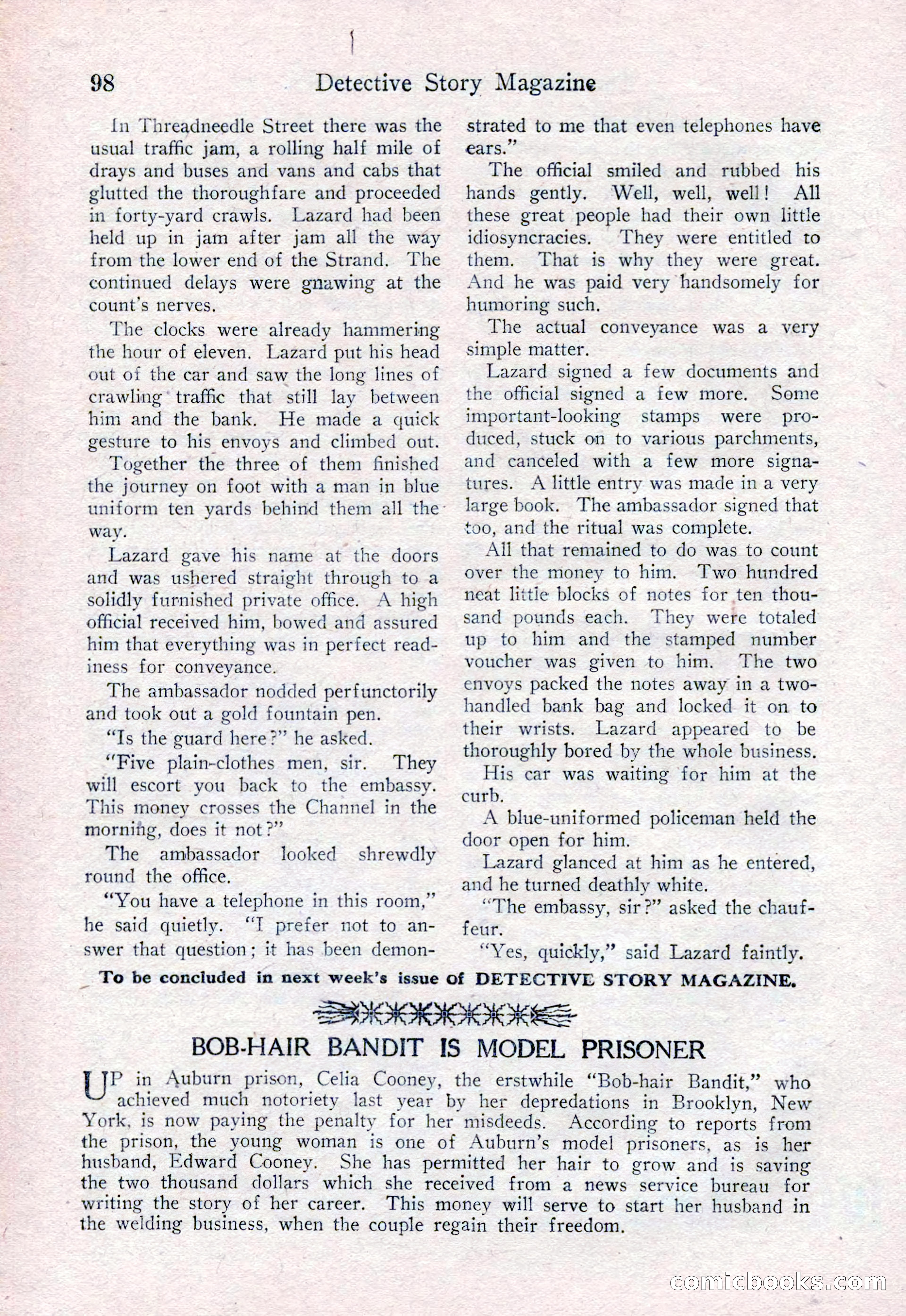 Detective Story Magazine, August 15, 1925 — page 100 of 148