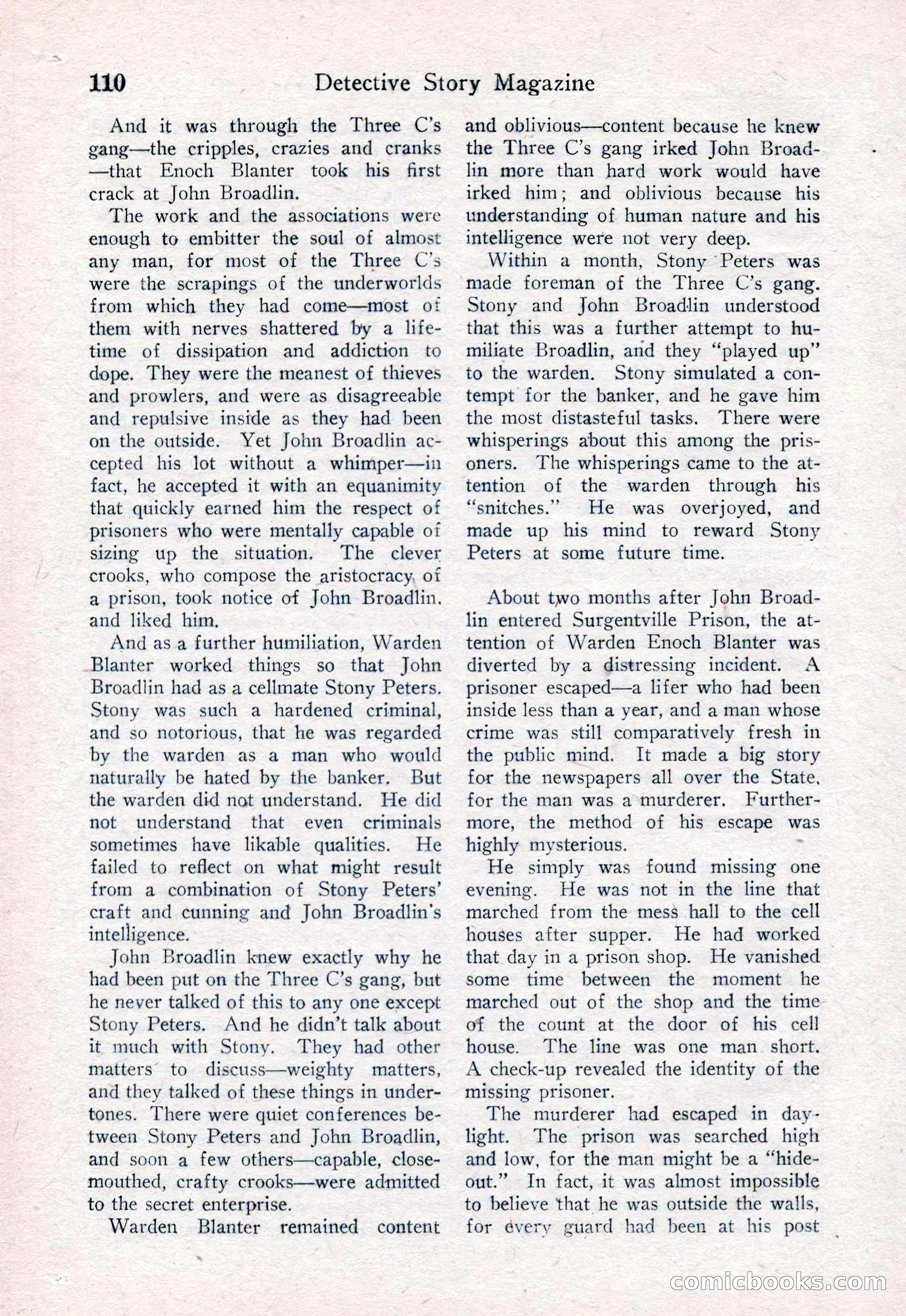 Detective Story Magazine, August 15, 1925 — page 112 of 148