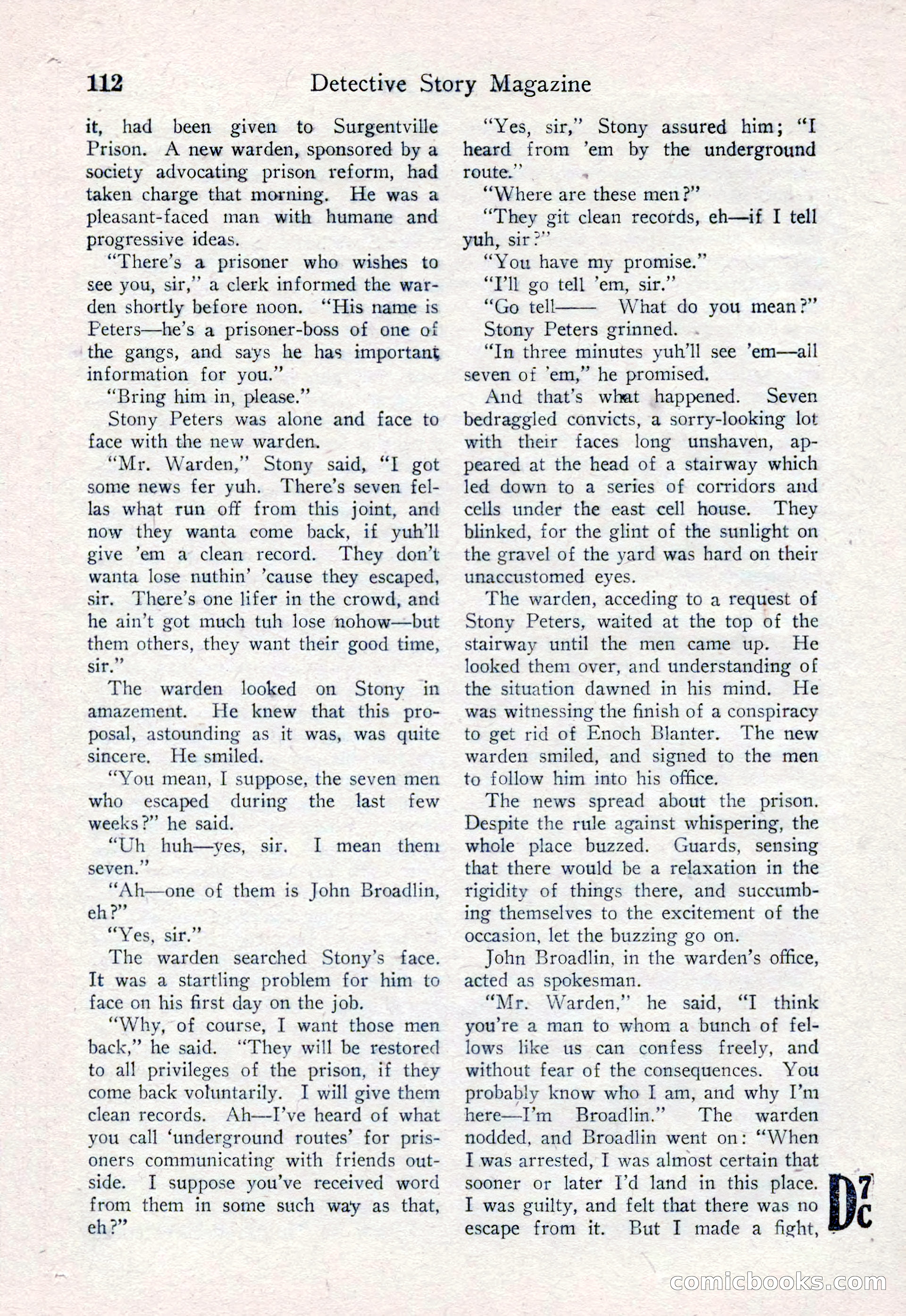 Detective Story Magazine, August 15, 1925 — page 114 of 148