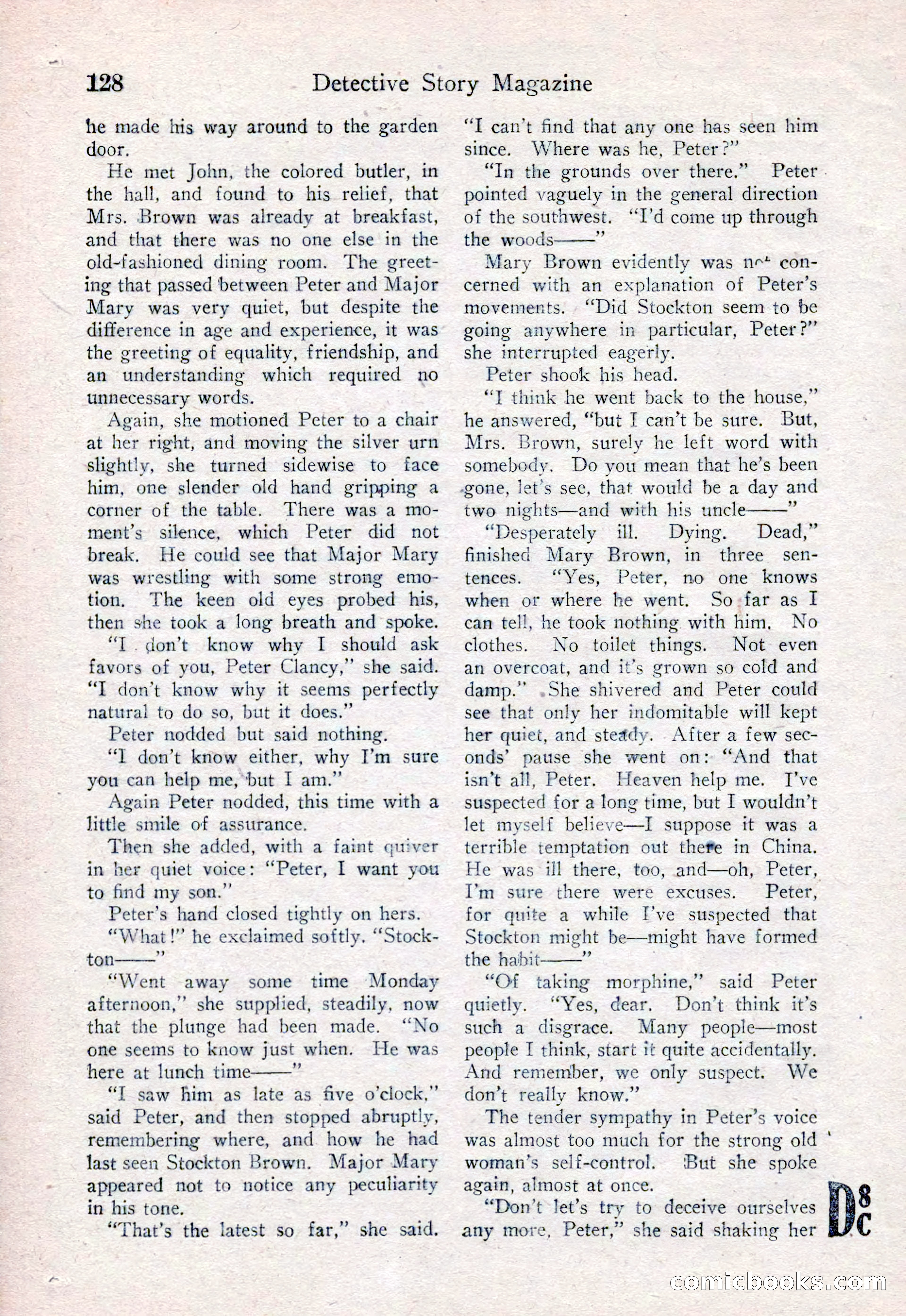Detective Story Magazine, August 15, 1925 — page 130 of 148