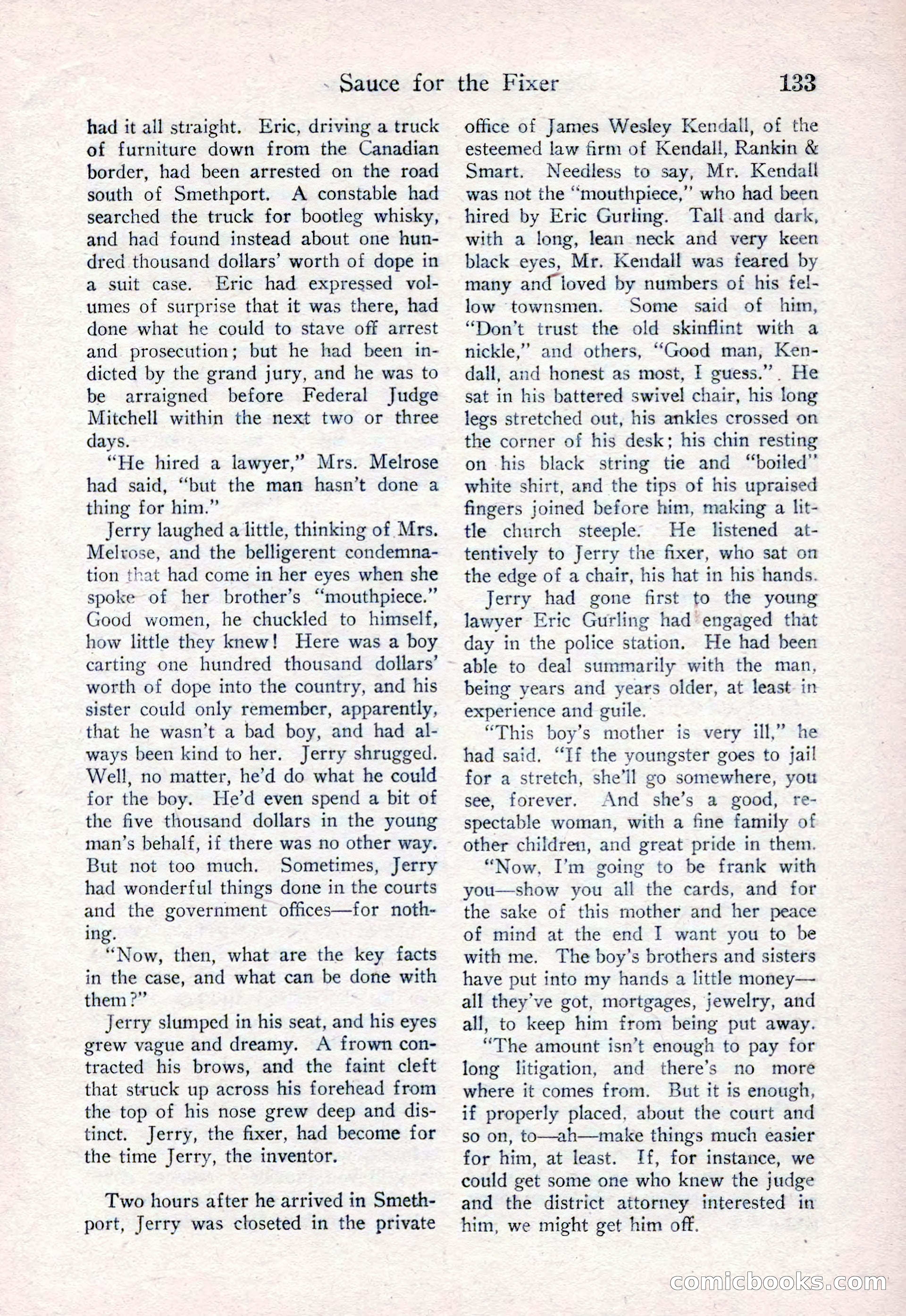 Detective Story Magazine, August 15, 1925 — page 135 of 148
