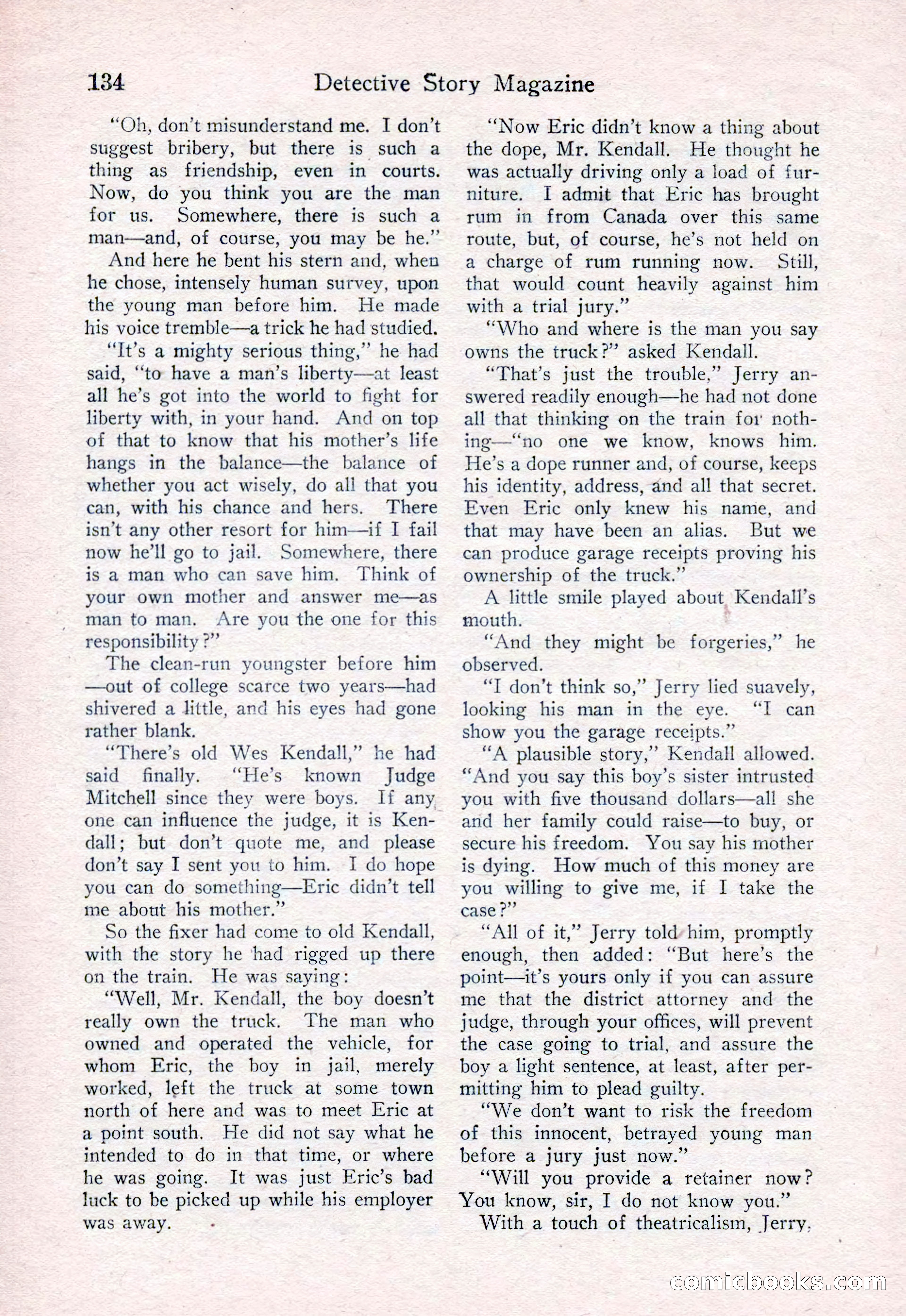 Detective Story Magazine, August 15, 1925 — page 136 of 148