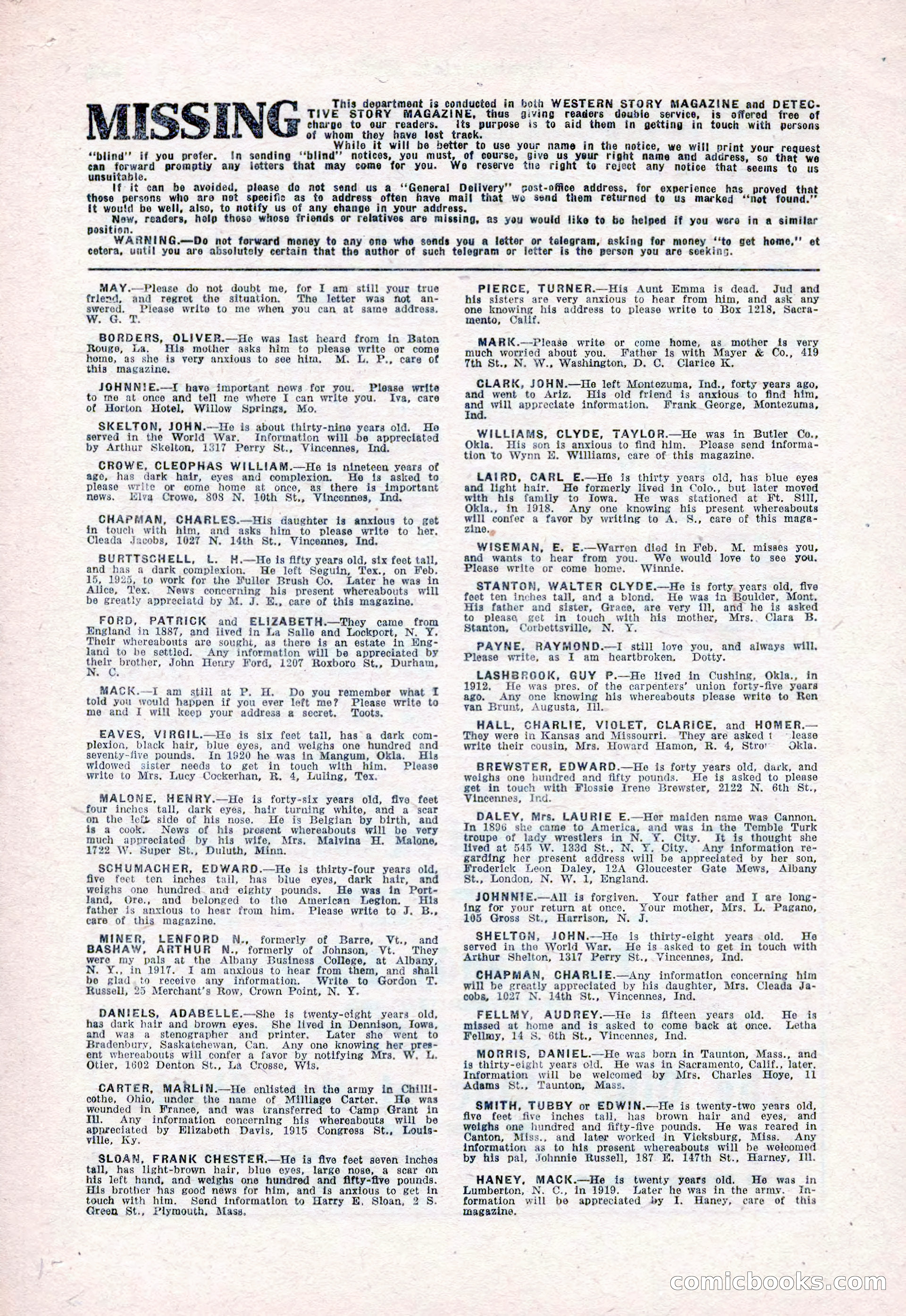 Detective Story Magazine, August 15, 1925 — page 144 of 148