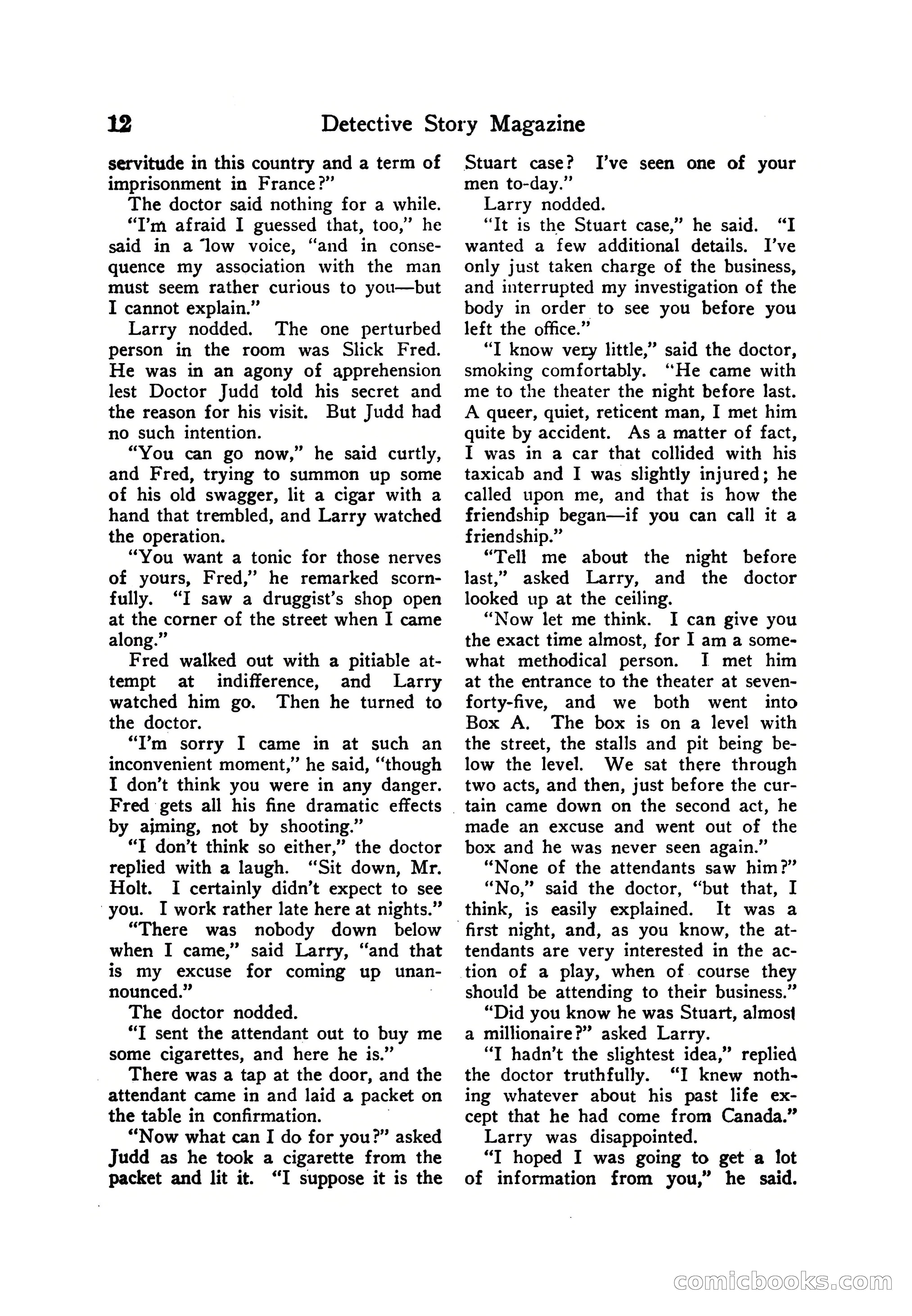 Detective Story Magazine — page 22 of 165