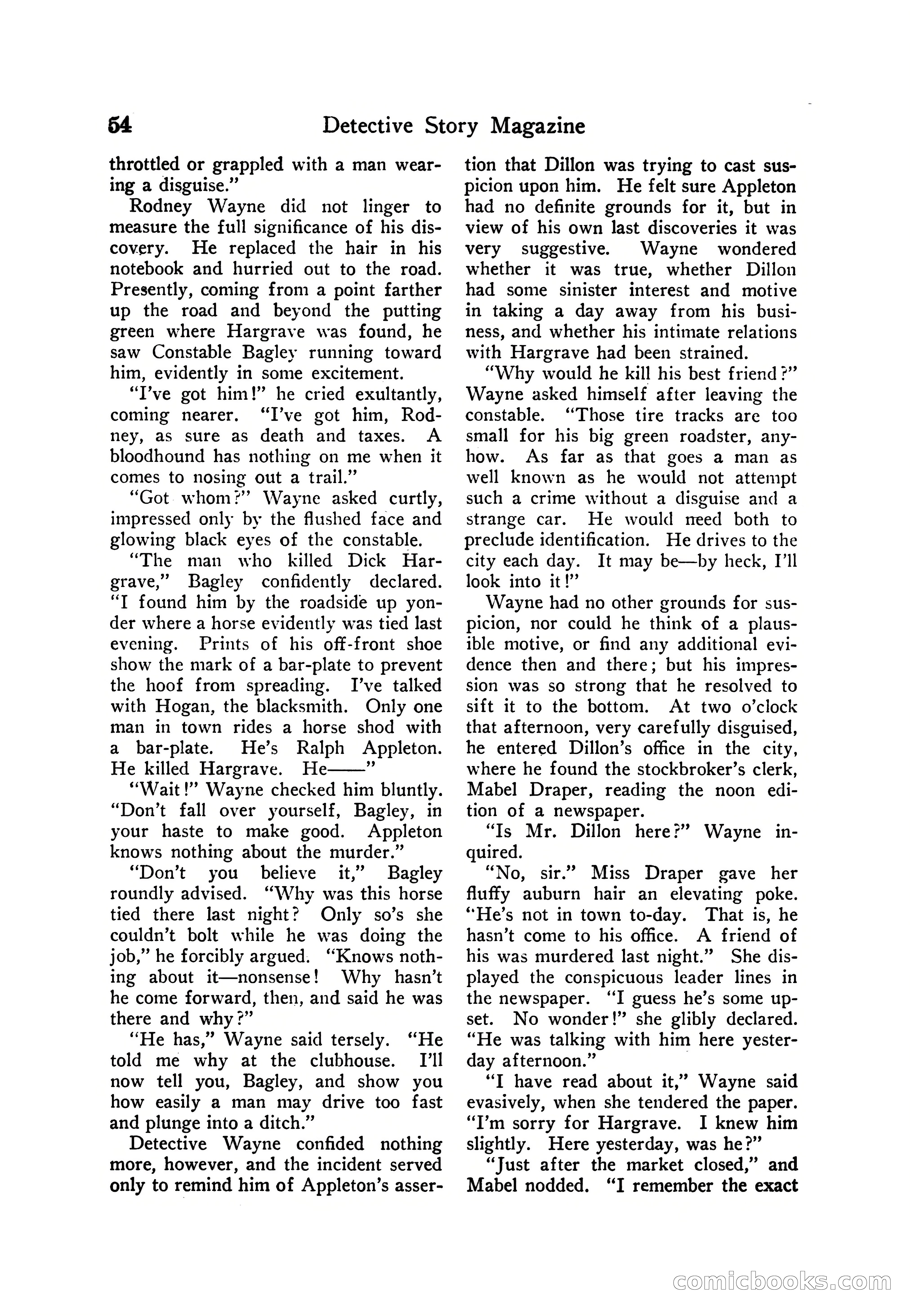 Detective Story Magazine — page 64 of 165