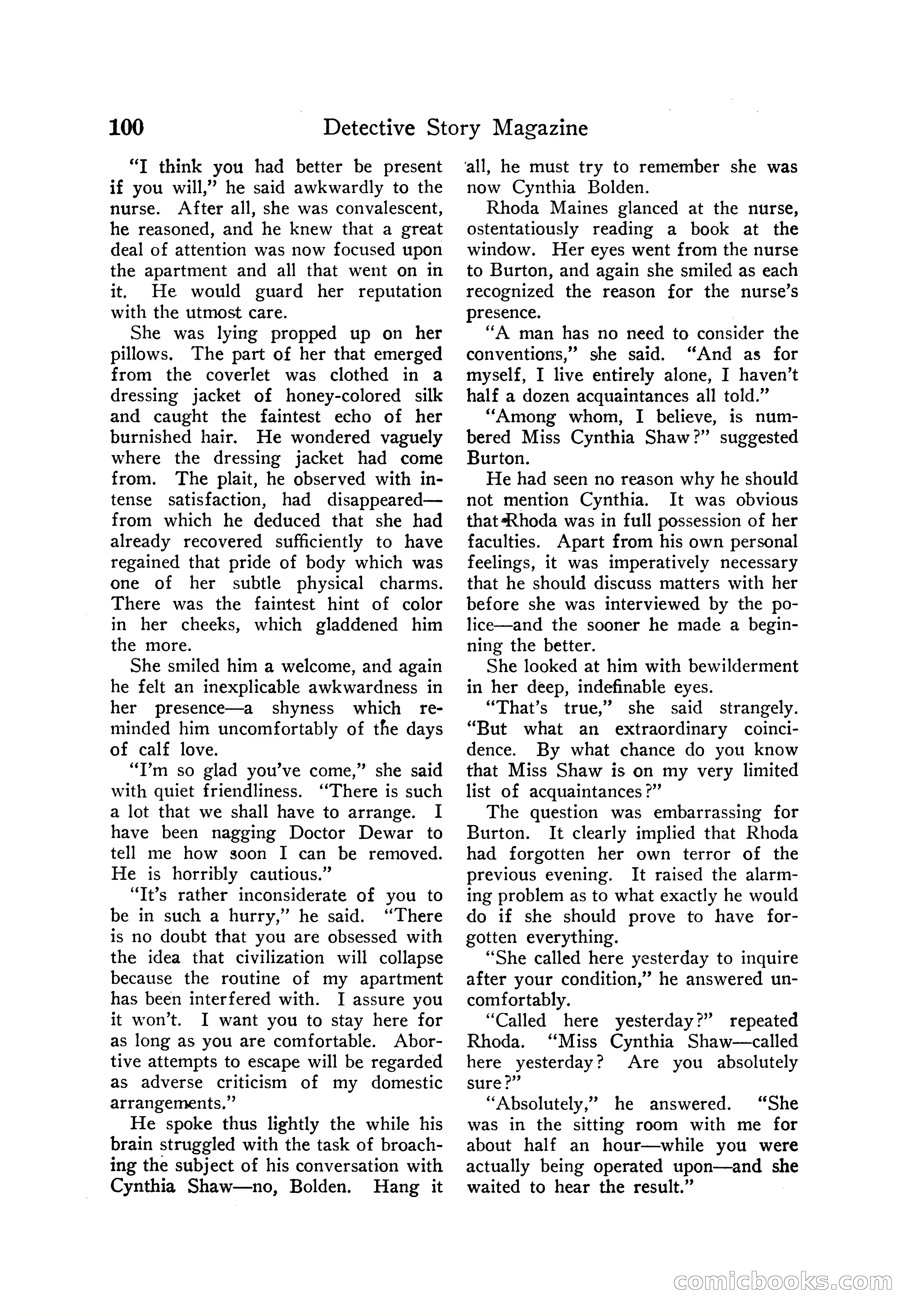Detective Story Magazine — page 110 of 165