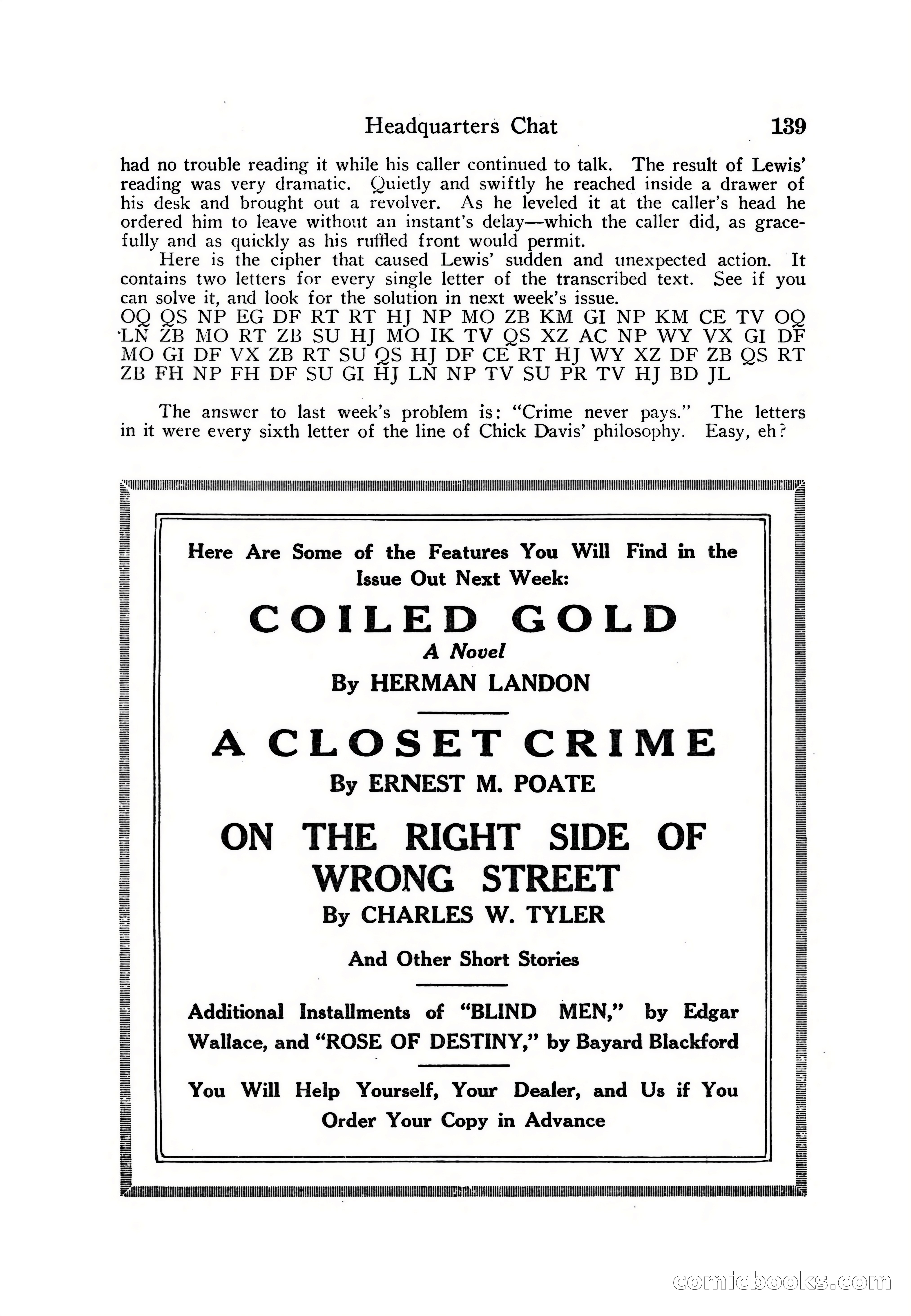 Detective Story Magazine — page 149 of 165