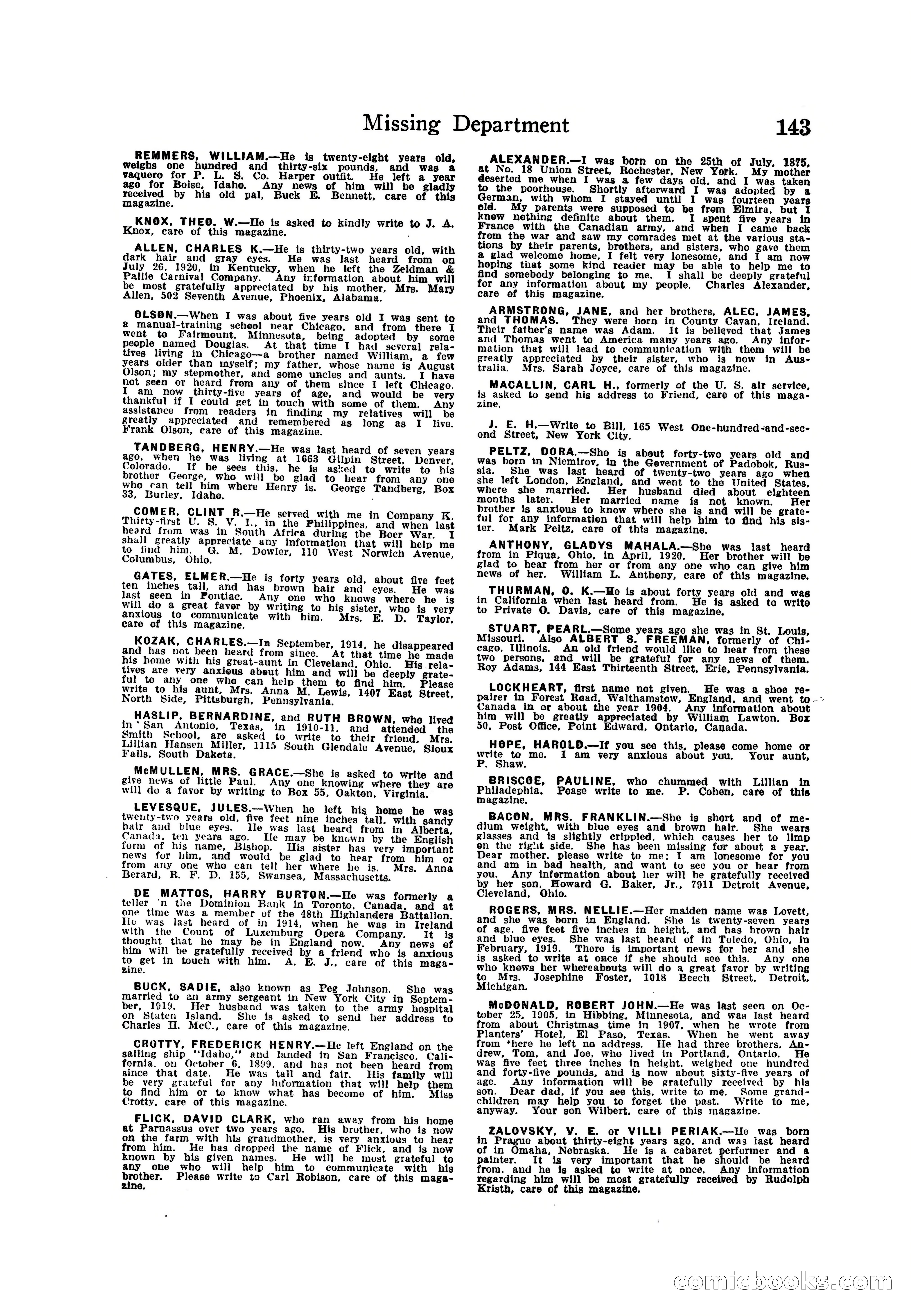 Detective Story Magazine — page 153 of 165
