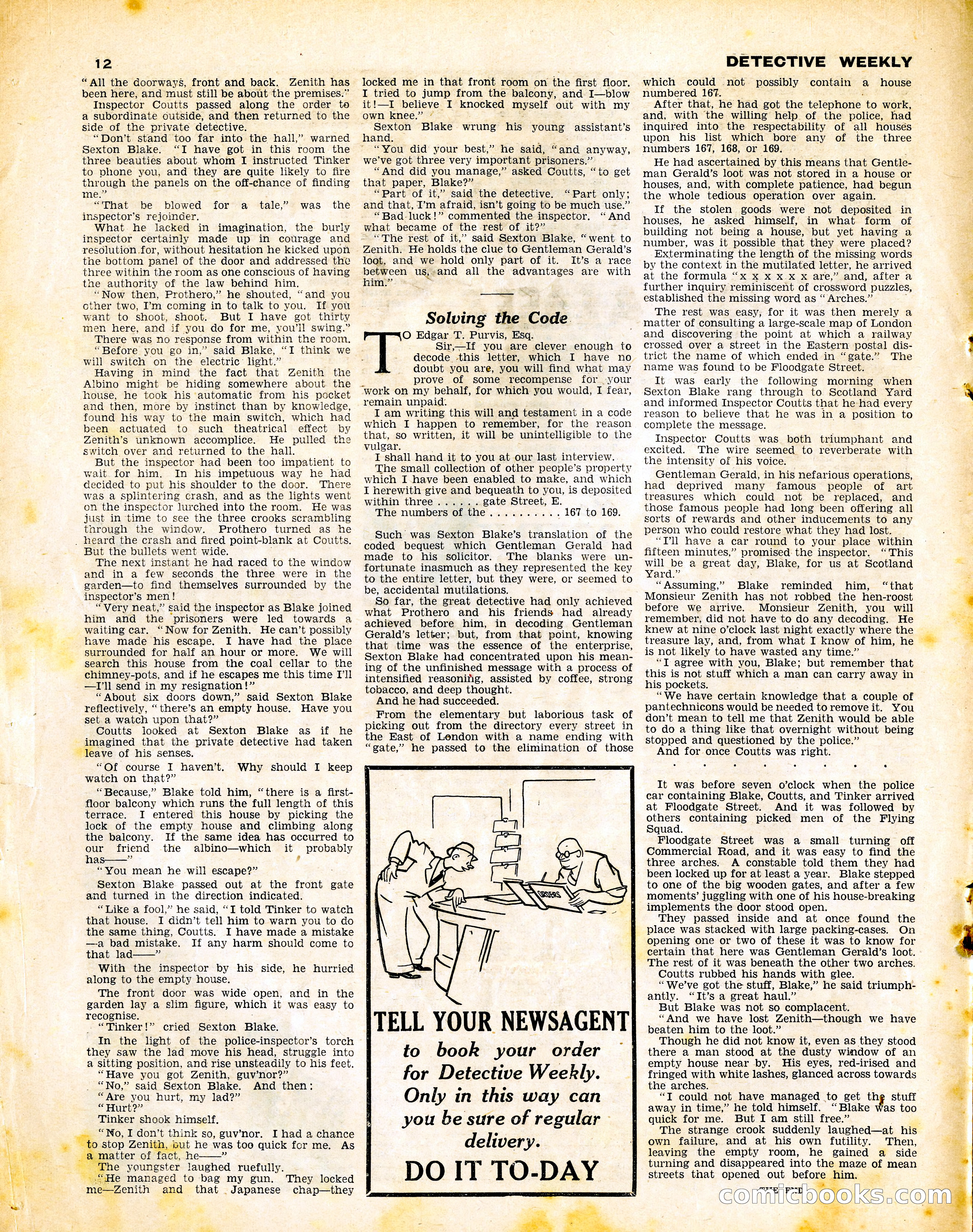 Detective Weekly #372 — page 12 of 20