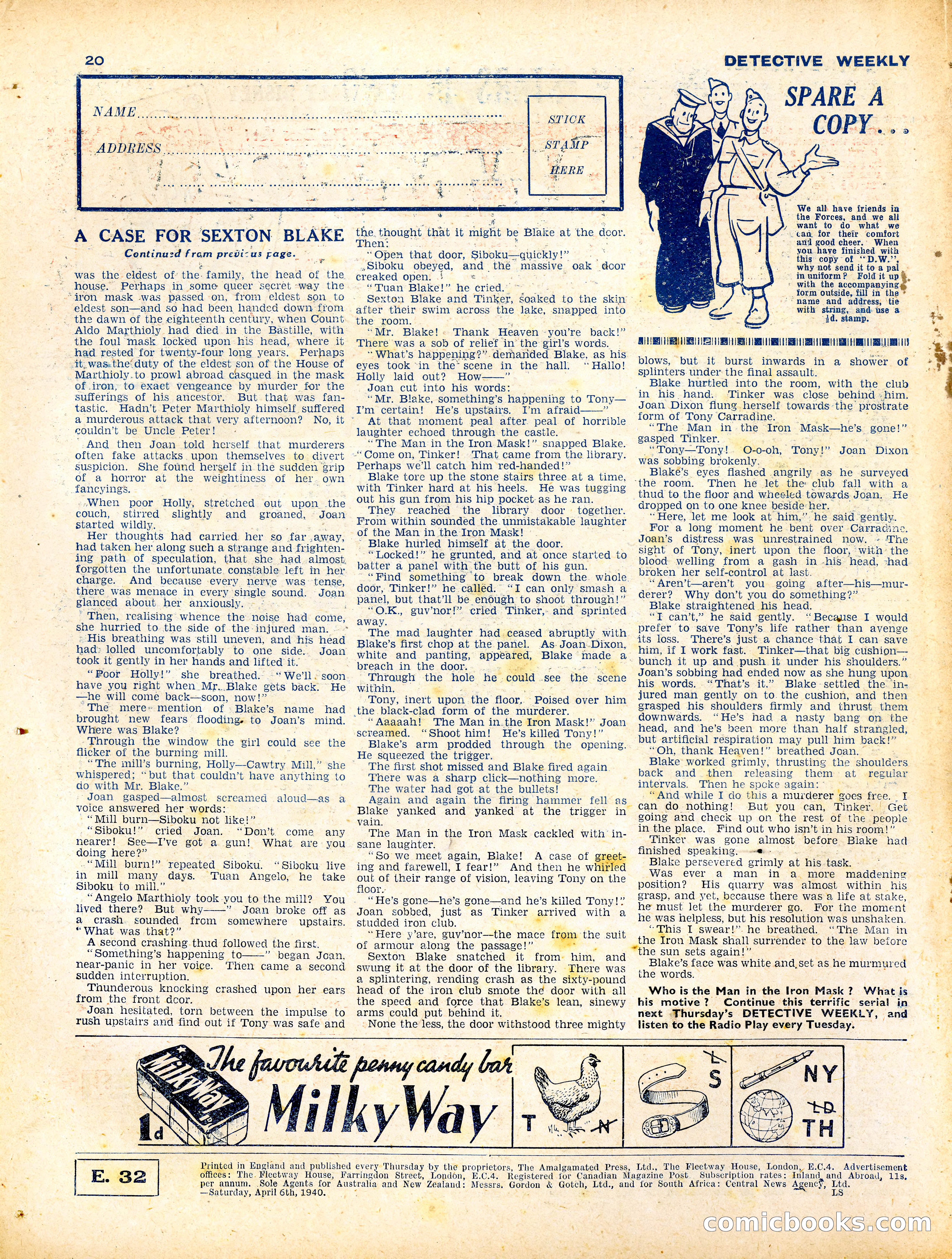 Detective Weekly #372 — page 20 of 20