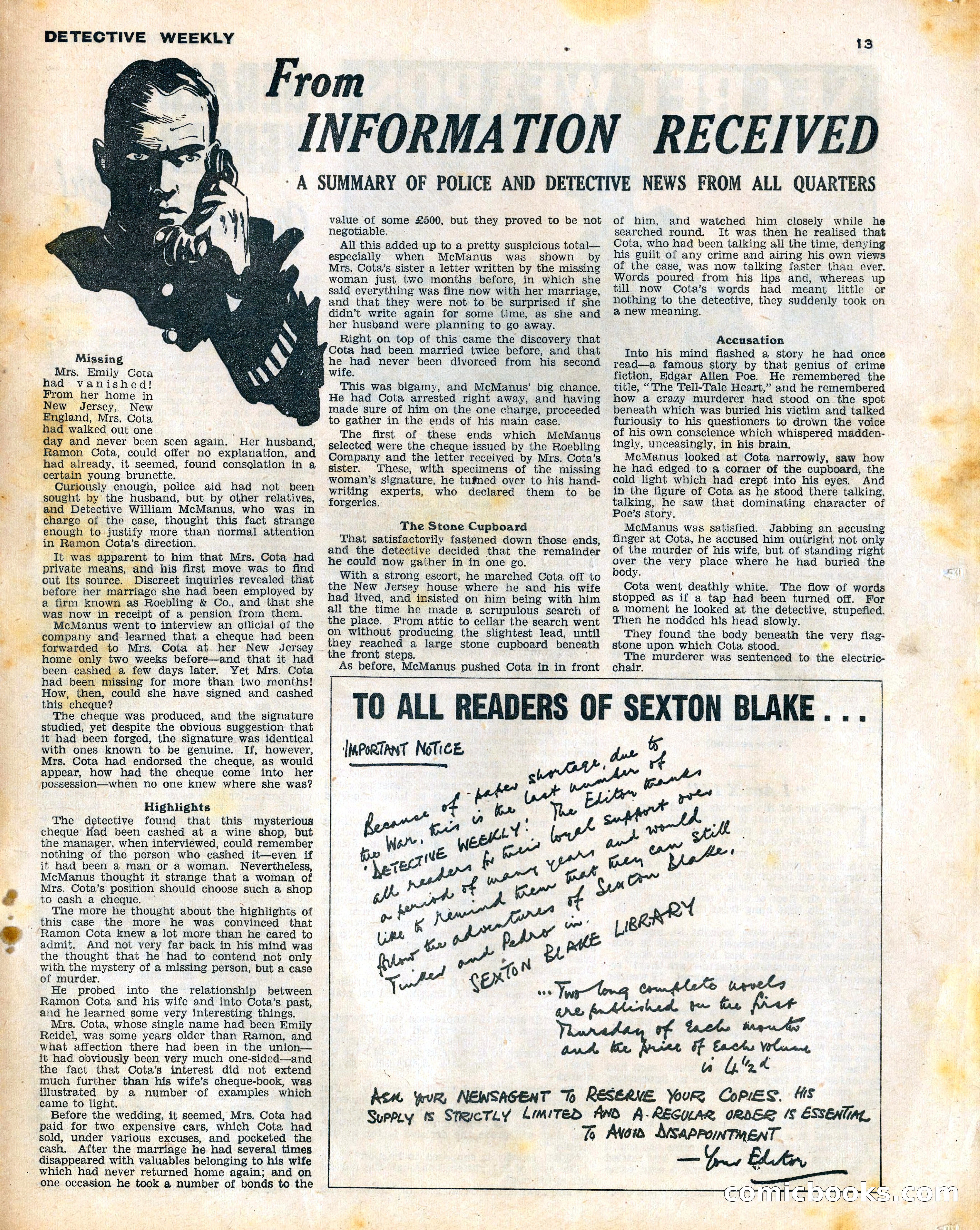 Detective Weekly #379 — page 13 of 16